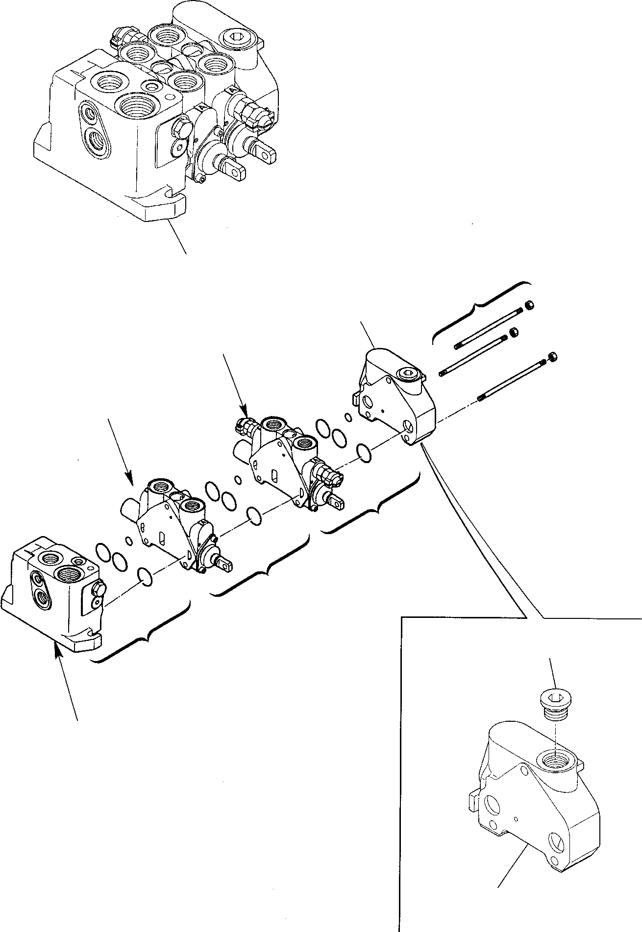 SHOVEL CONTROL VALVE, ASSY 844020239 KOMATSU