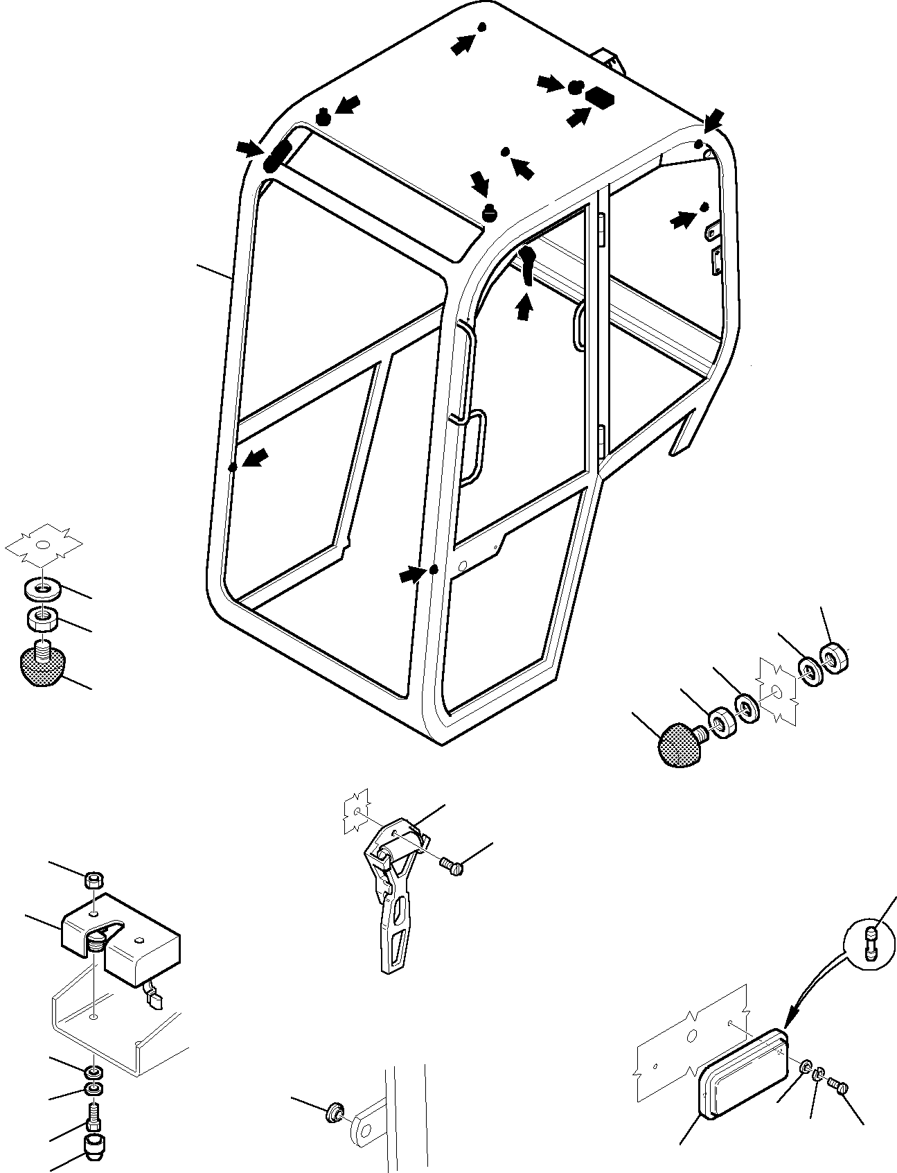 OPERATOR'S CAB, ASSY. 3F0547056 KOMATSU