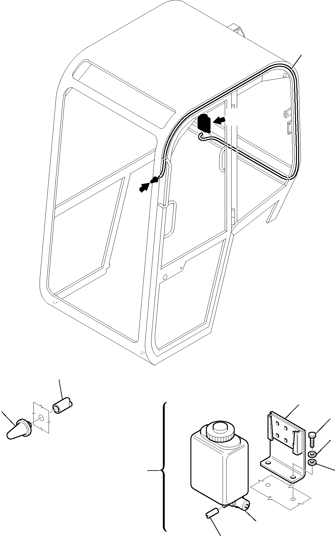 OPERATOR'S CAB, ASSY. (3F0547065) KOMATSU