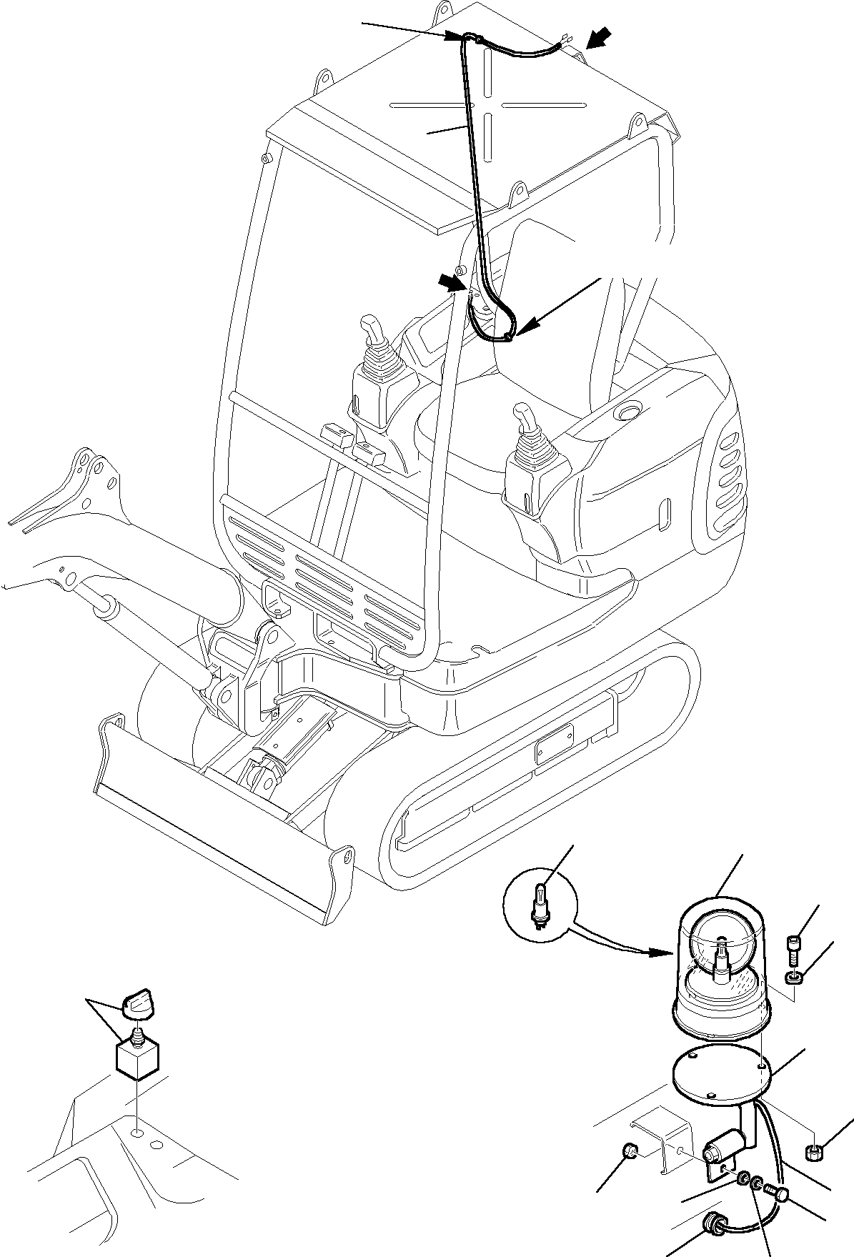 WIRING HARNESS, ROTARY BEAM 885270566 KOMATSU