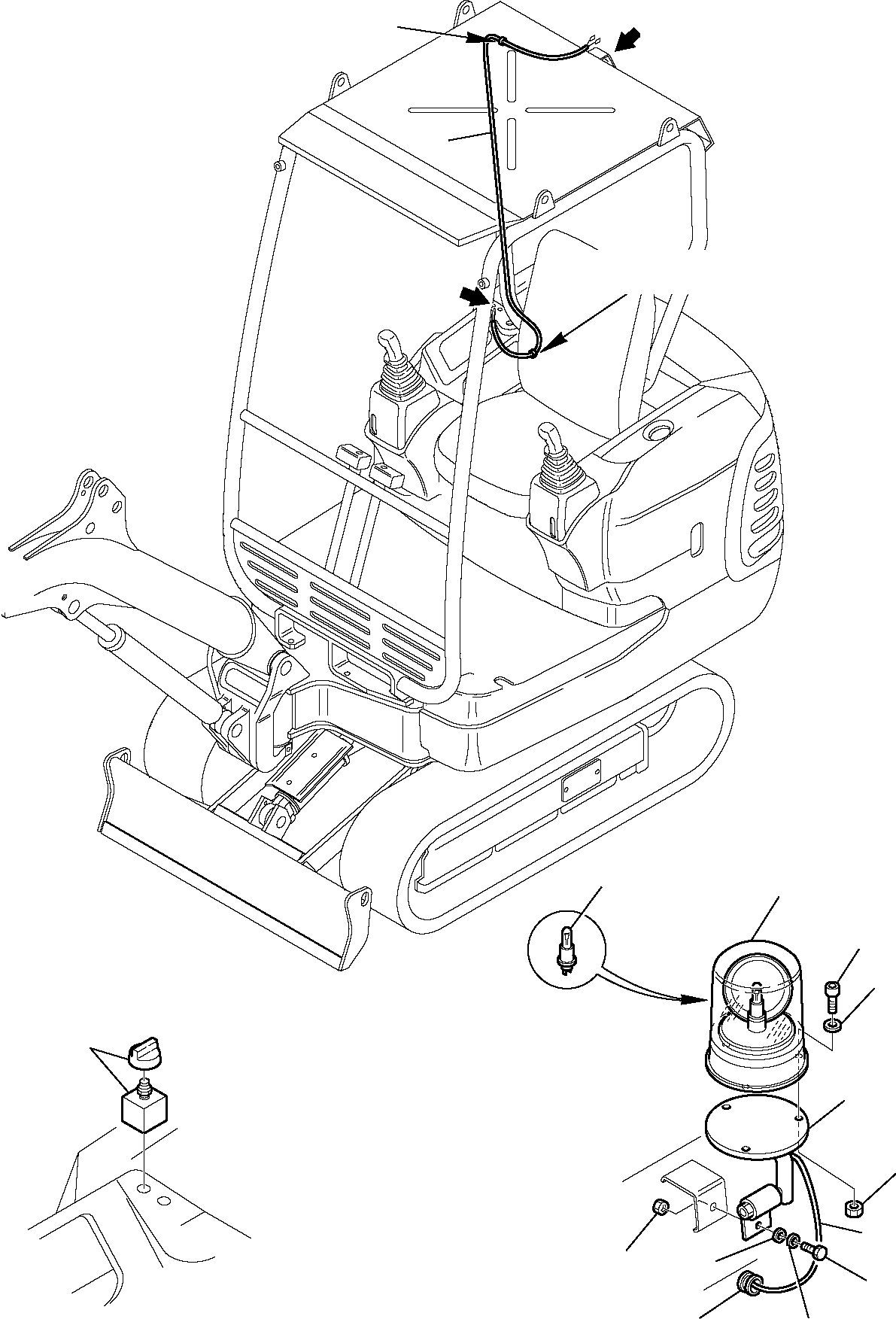 WIRING HARNESS, ROTARY BEAM 885270700 KOMATSU