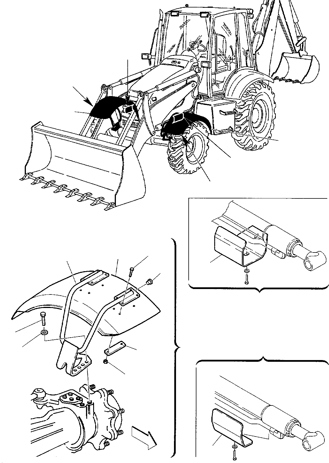 R.H. SPLASH-BOARD SUPPORT 312655055 KOMATSU
