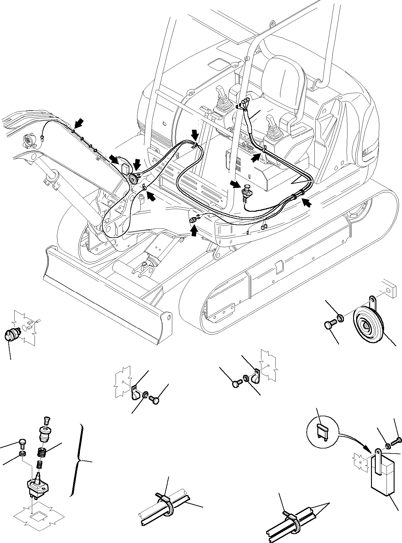 WIRING HARNESS, REAR 885270578 KOMATSU