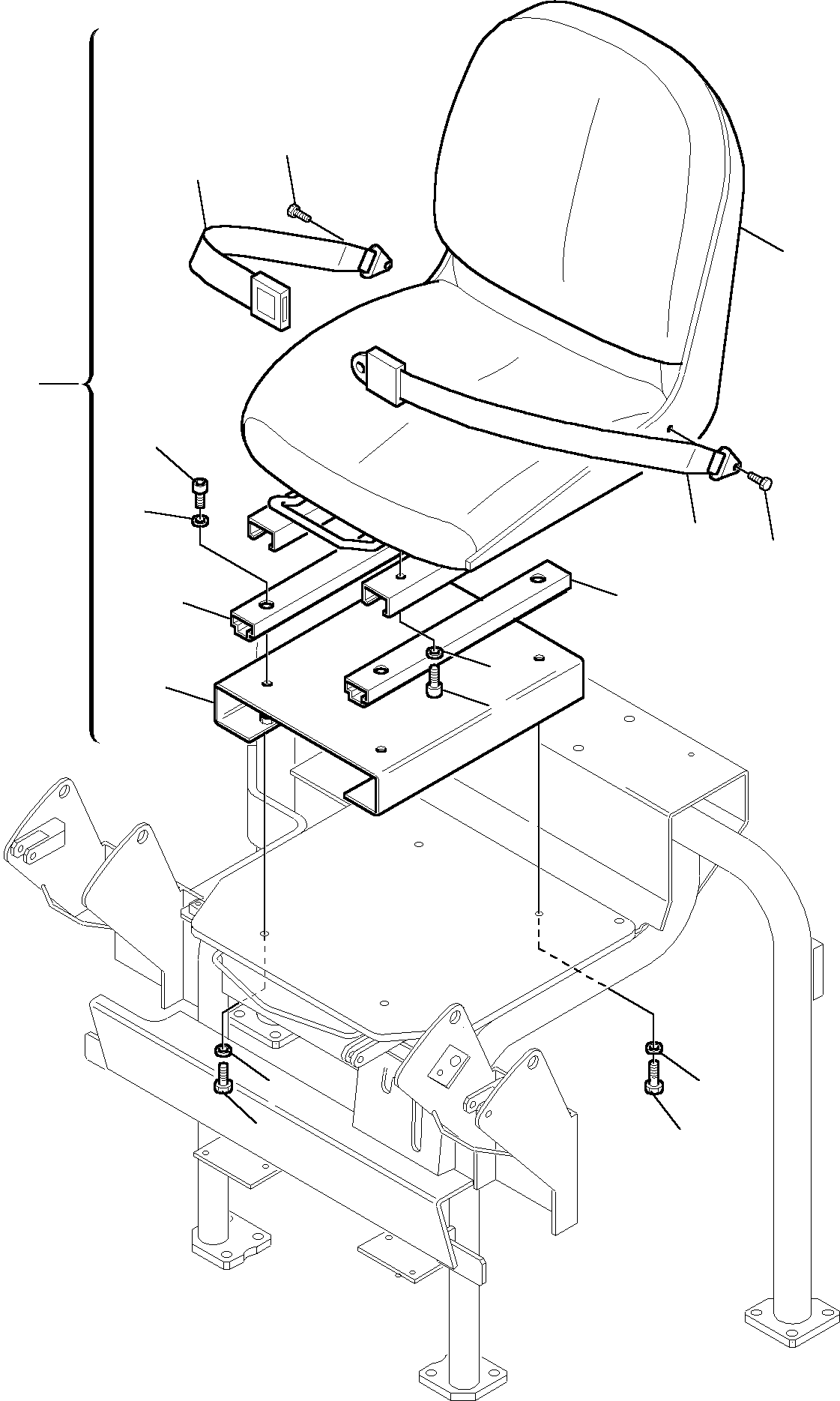 OPERATOR'S SEAT STAND 3F0550064 KOMATSU