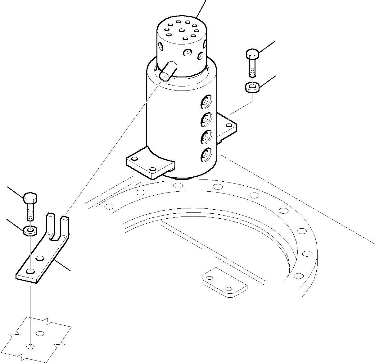 SWIVEL JOINT, ASSY. (3F0757050) KOMATSU