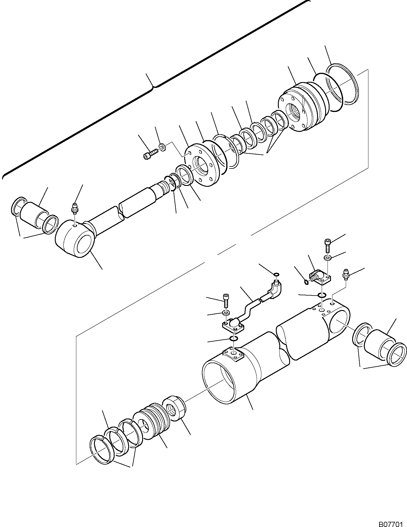 2ND BOOM CYLINDER, ASSY. 226-61-11340 KOMATSU