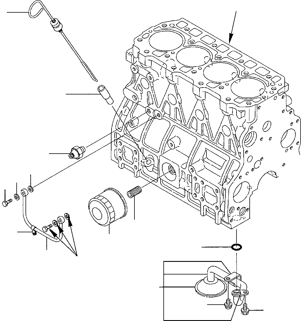 Щуп уровня масла YM129900-34800 KOMATSU