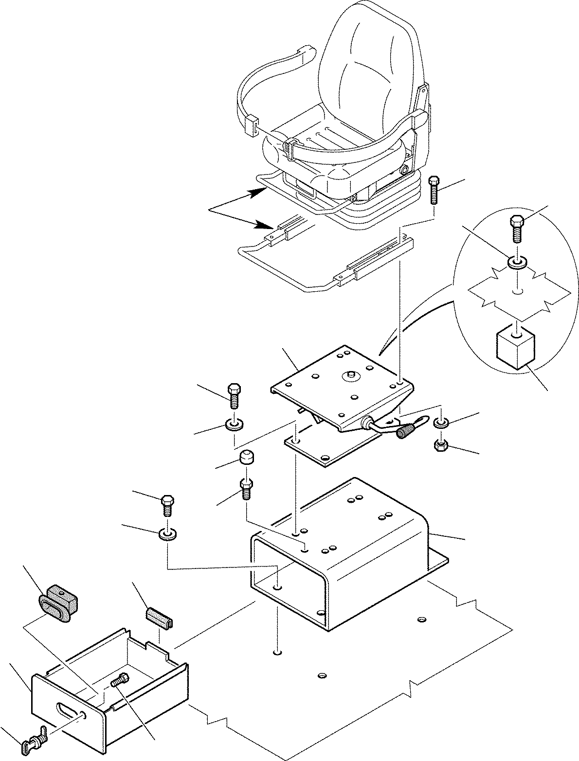 OPERATOR'S SEAT STAND 312648094 KOMATSU