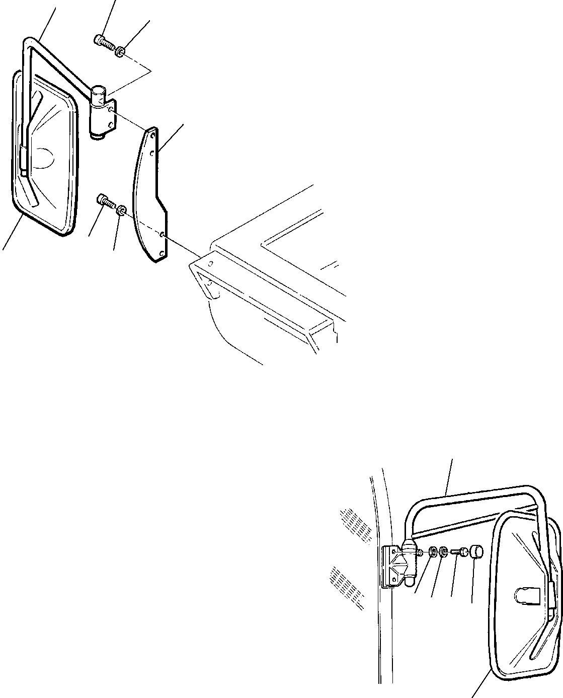 MIRROR, DRIVING 21D-54-11470 KOMATSU