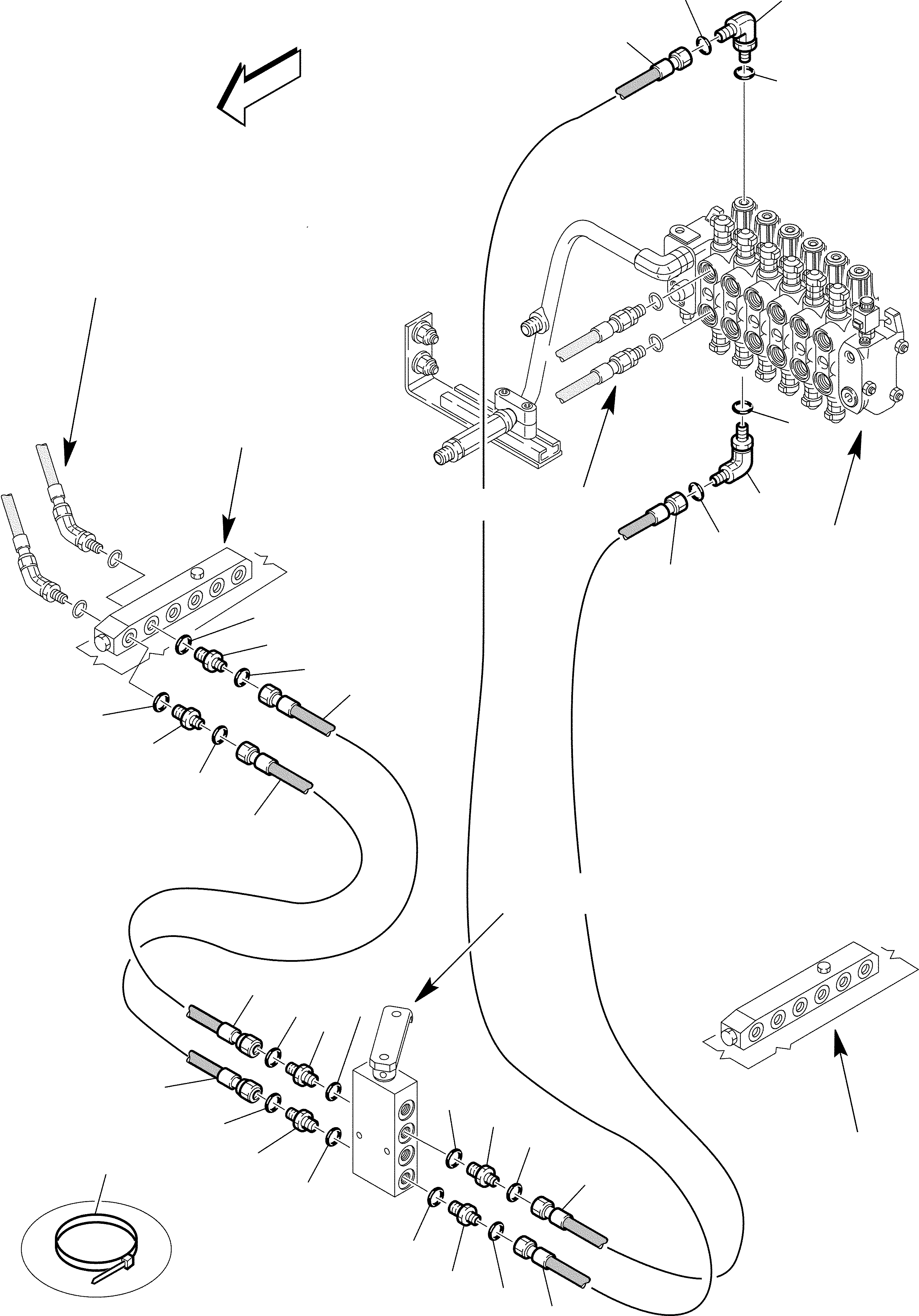 HOSE, 2 PORT 392079008 KOMATSU