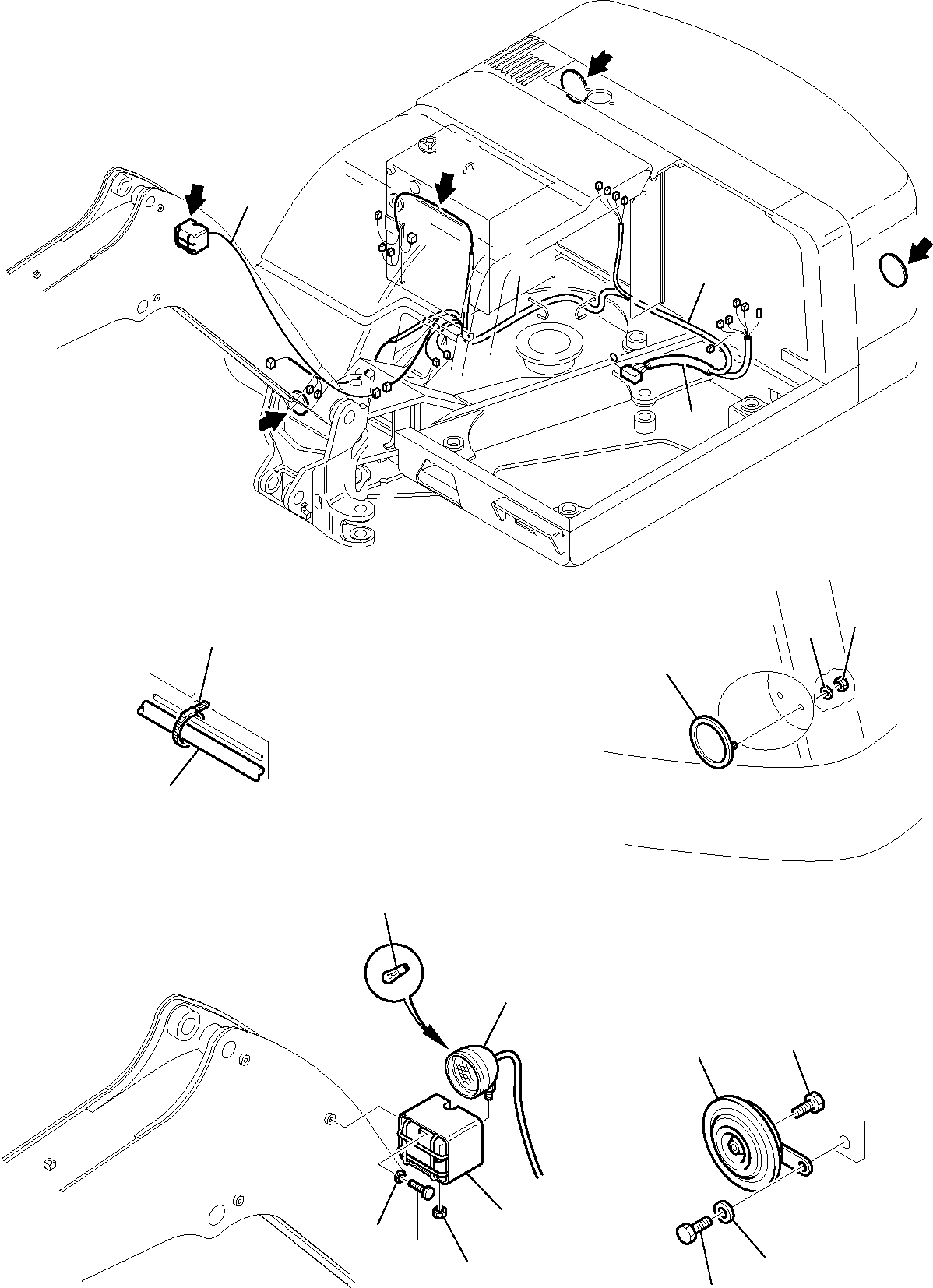 WIRING HARNESS, FRAME REVOLVING 226-06-11110 KOMATSU
