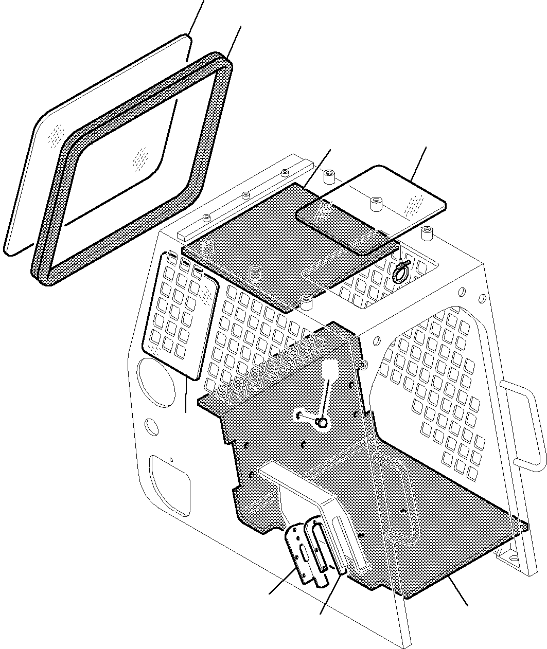 GLASS, LATERAL, REAR 332205709 KOMATSU