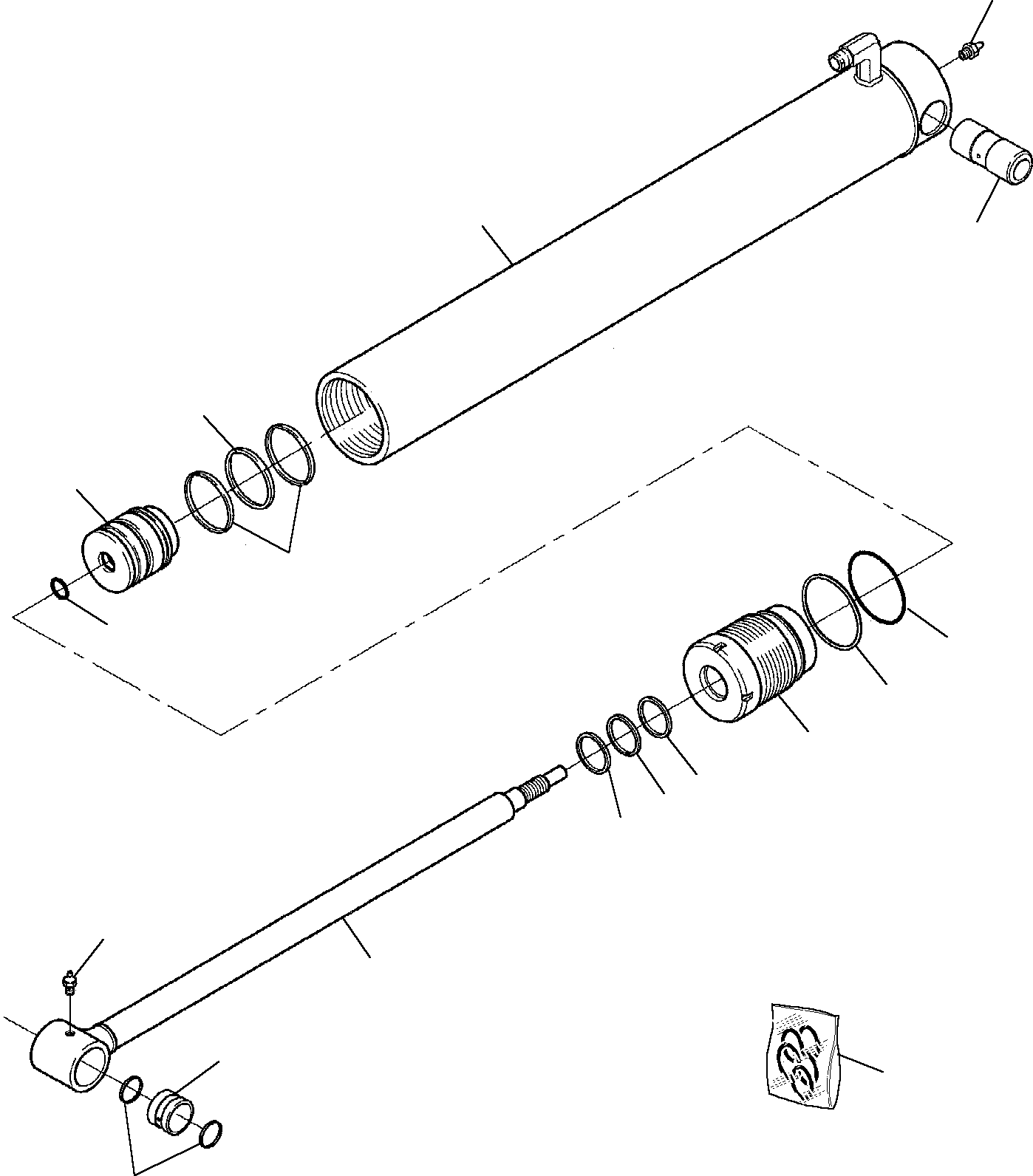 DUMP CYLINDER, R.H. 395013014 KOMATSU