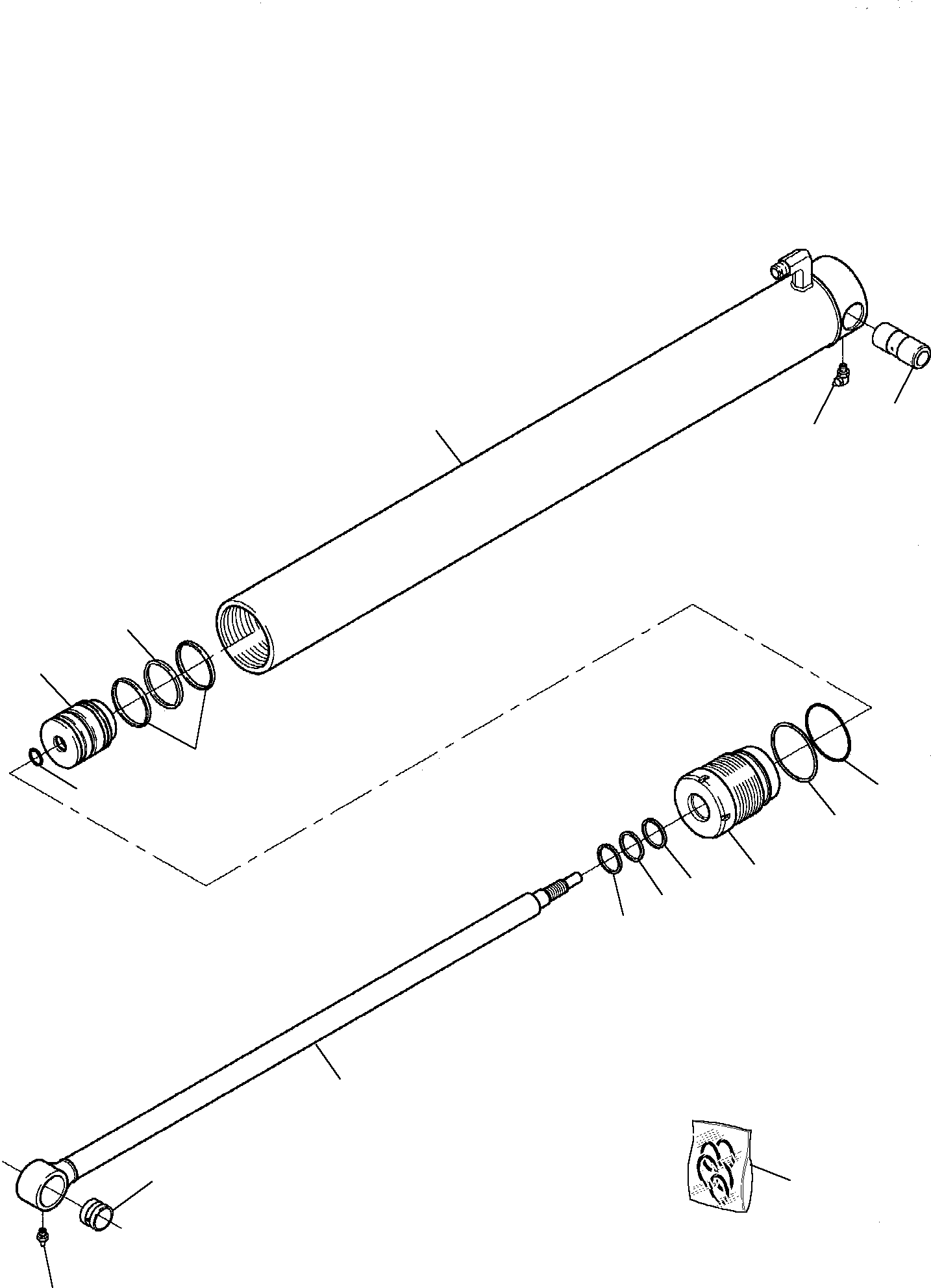 LIFT CYLINDER, L.H. 395012009 KOMATSU