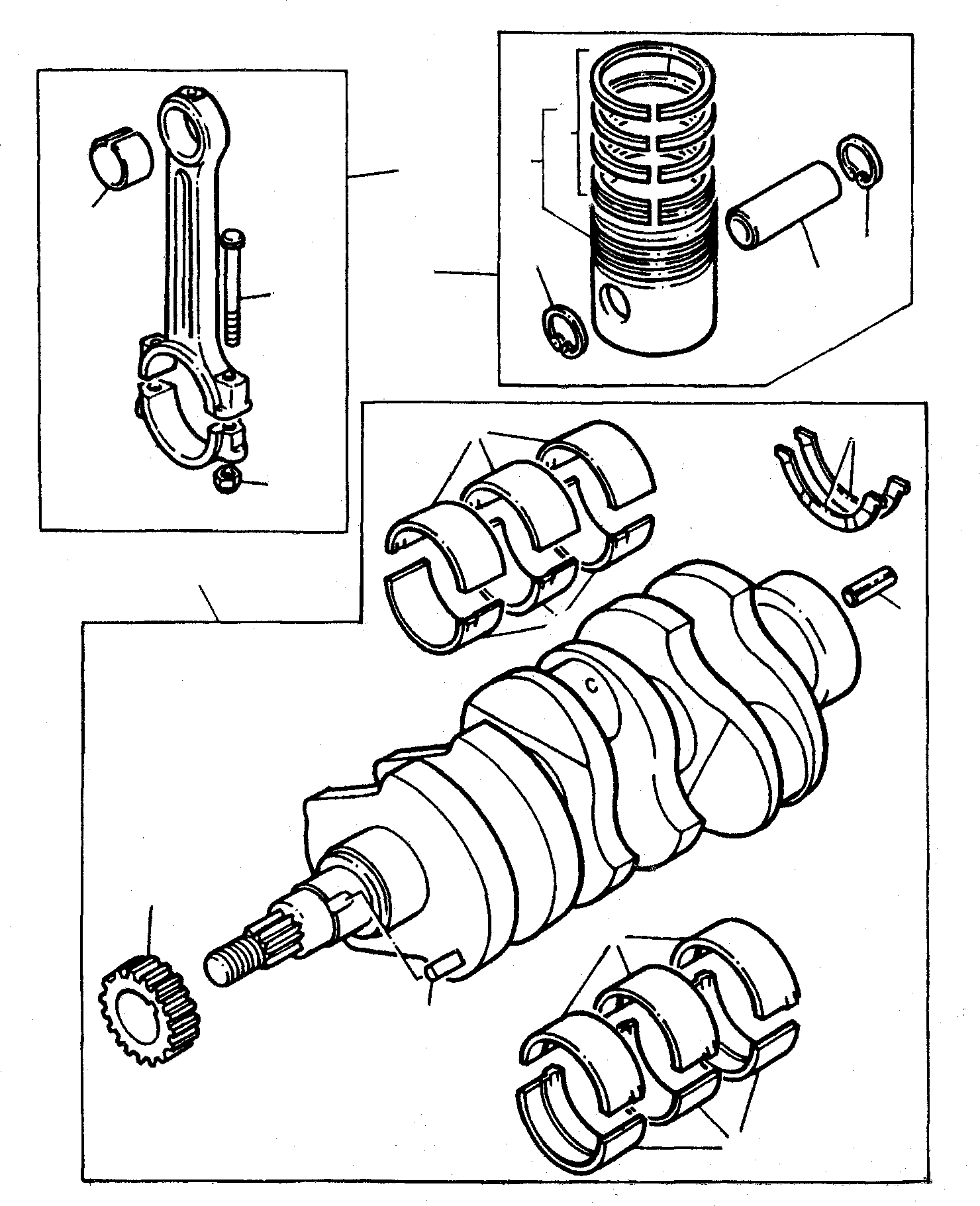 KIT, CRANKSHAFT, ASSY. PKP000809 KOMATSU