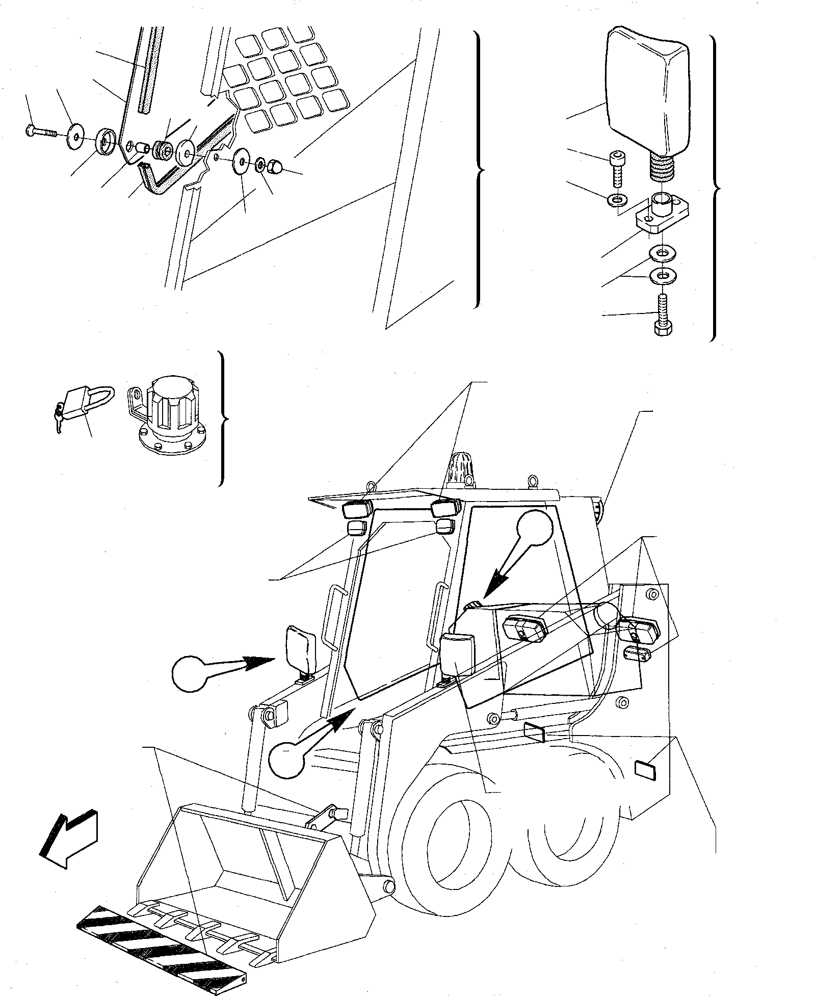 GLASS, LATERAL, UPPER, L.H. 816024498 KOMATSU