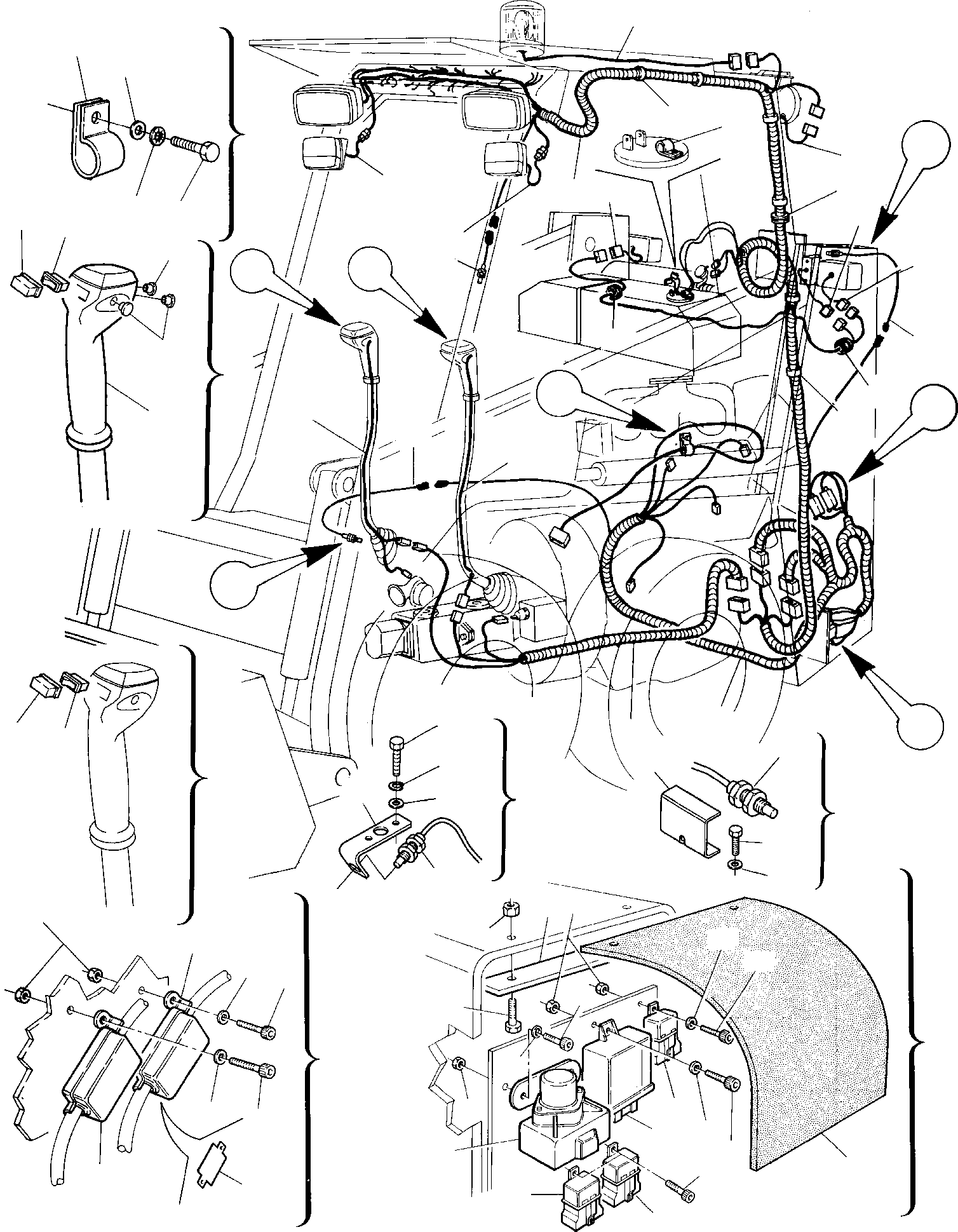 FRONT WIRING HARNESS, R.H. (OPTIONAL) 333312055 KOMATSU