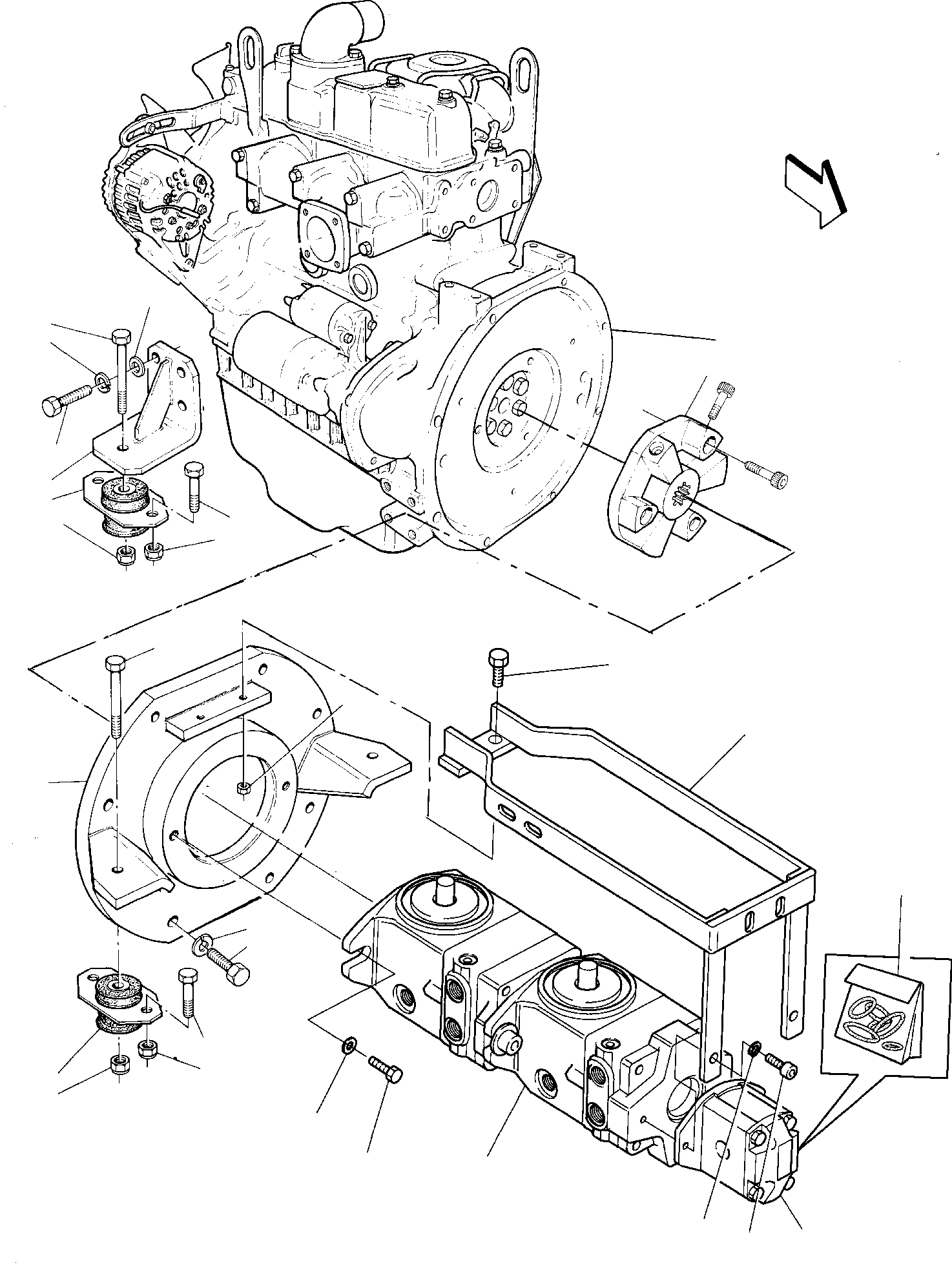 ENGINE-PUMP SUPPORT 200682736 KOMATSU