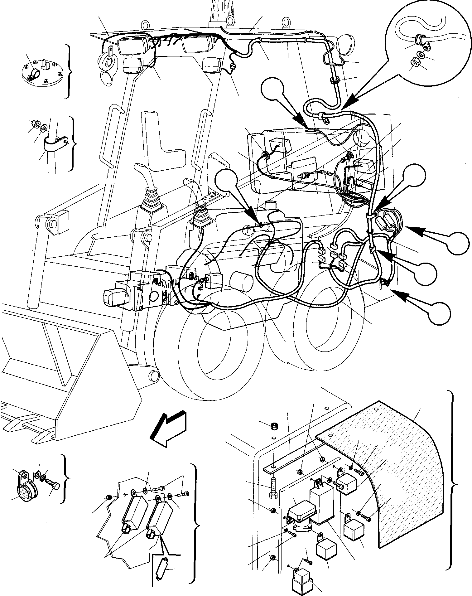 FRONT WIRING HARNESS, R.H. 885270413 KOMATSU