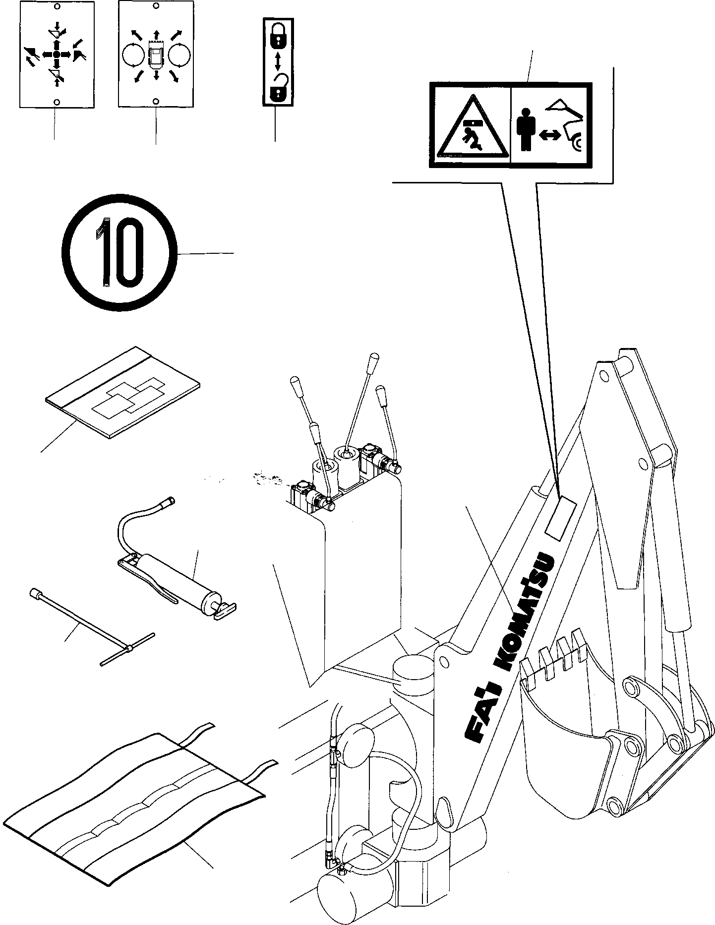 MARK PLATE KIT (SK05) 816214378 KOMATSU