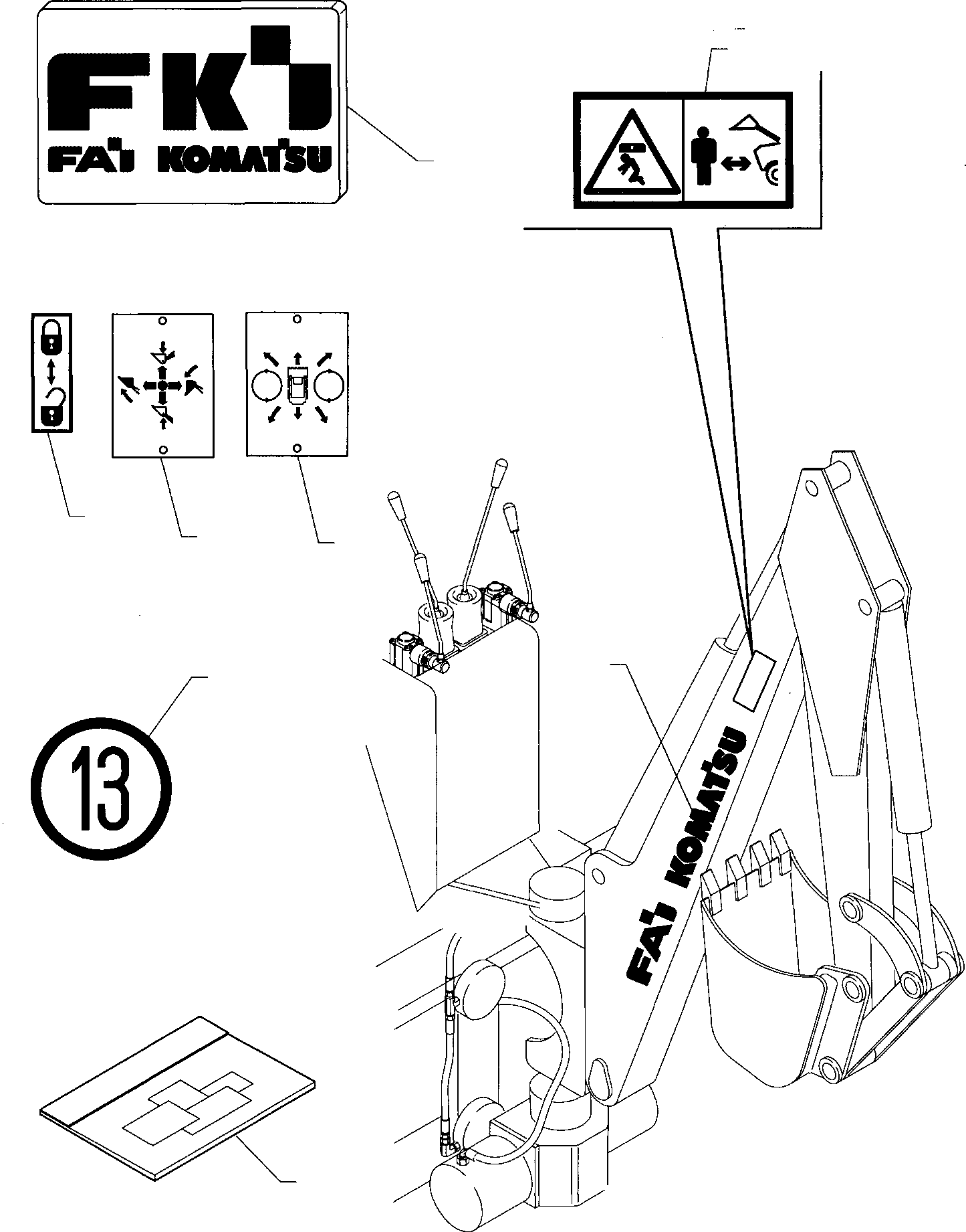 KIT, BASIC STICKER (SK09J) 816214533 KOMATSU