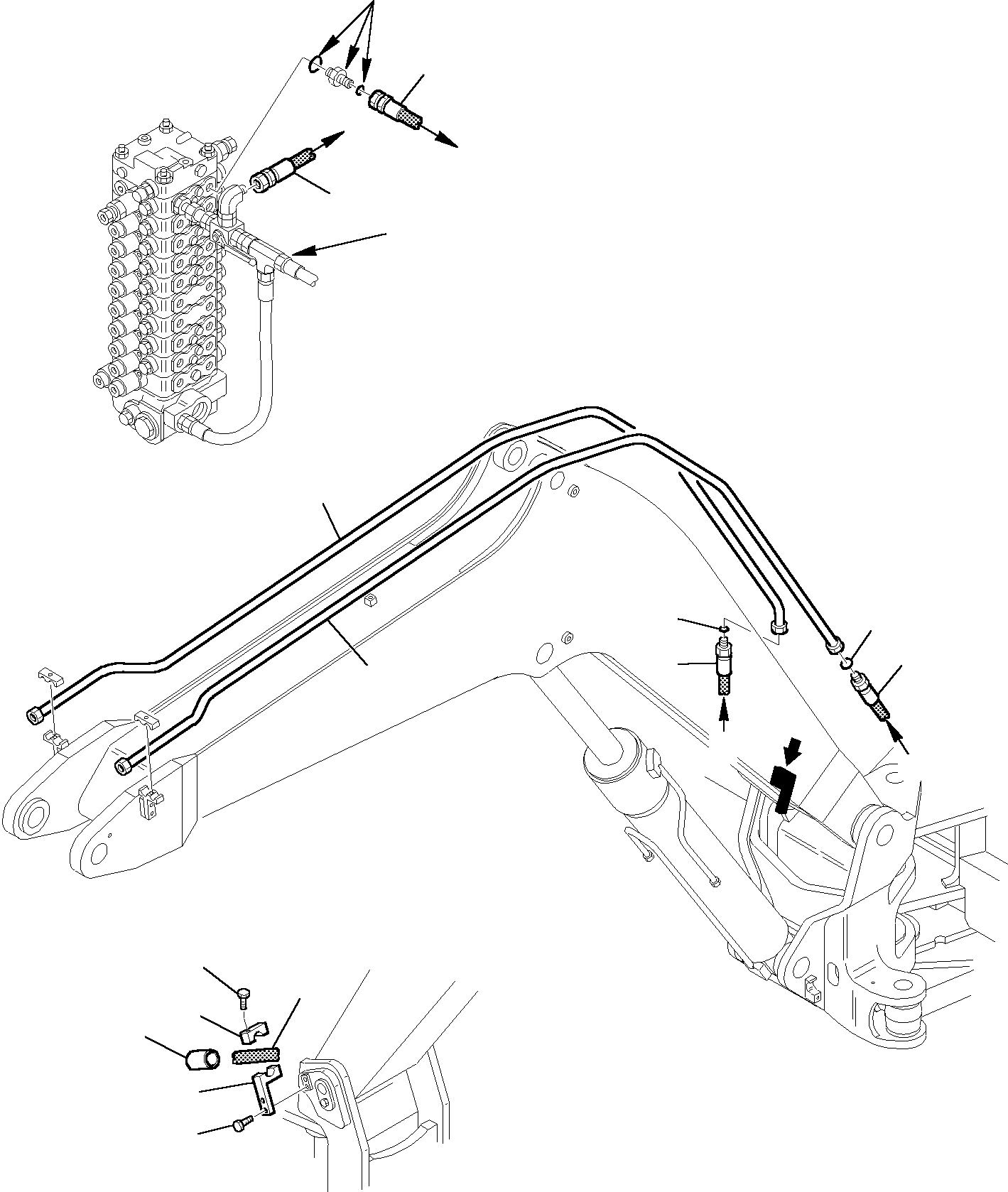 PIPE, R.H. 21D-62-14580 KOMATSU