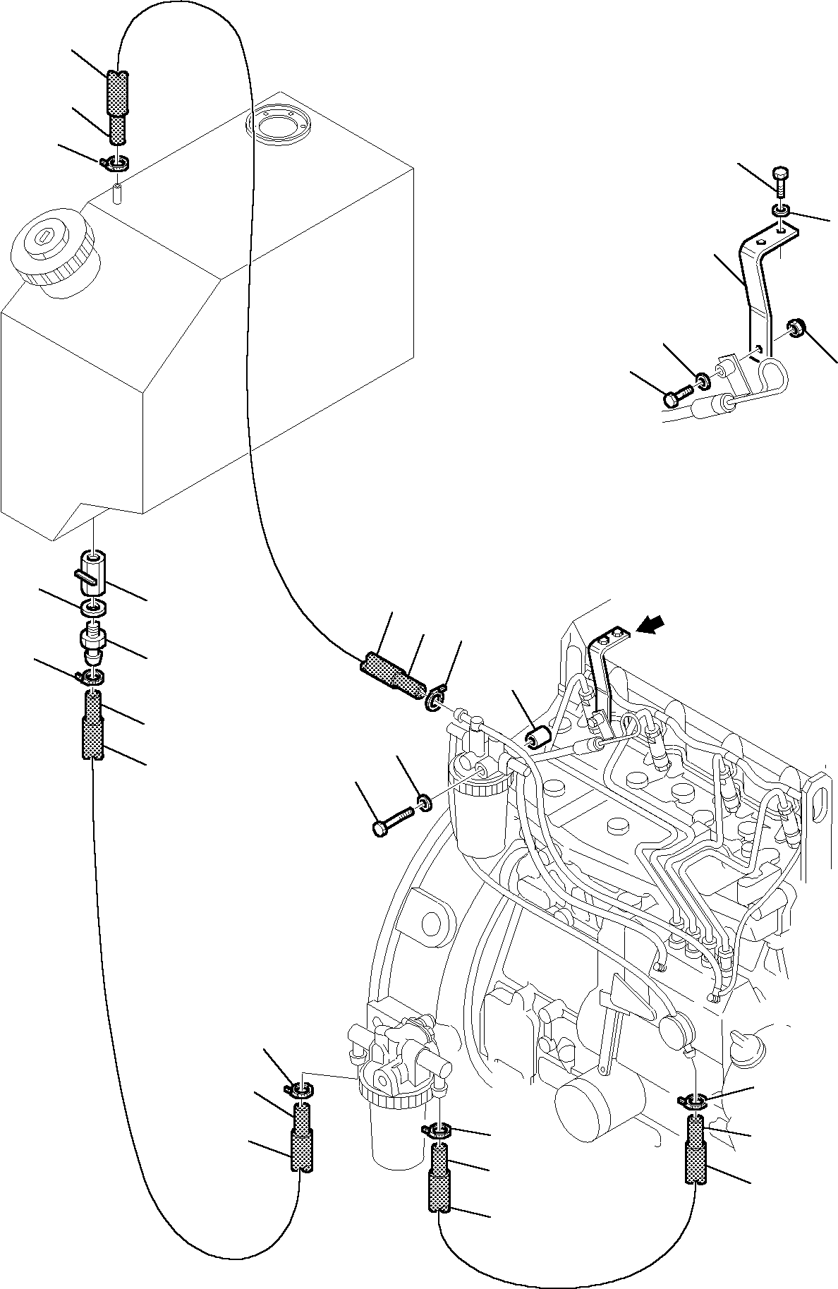 Соединительный штуцер 500361742 KOMATSU