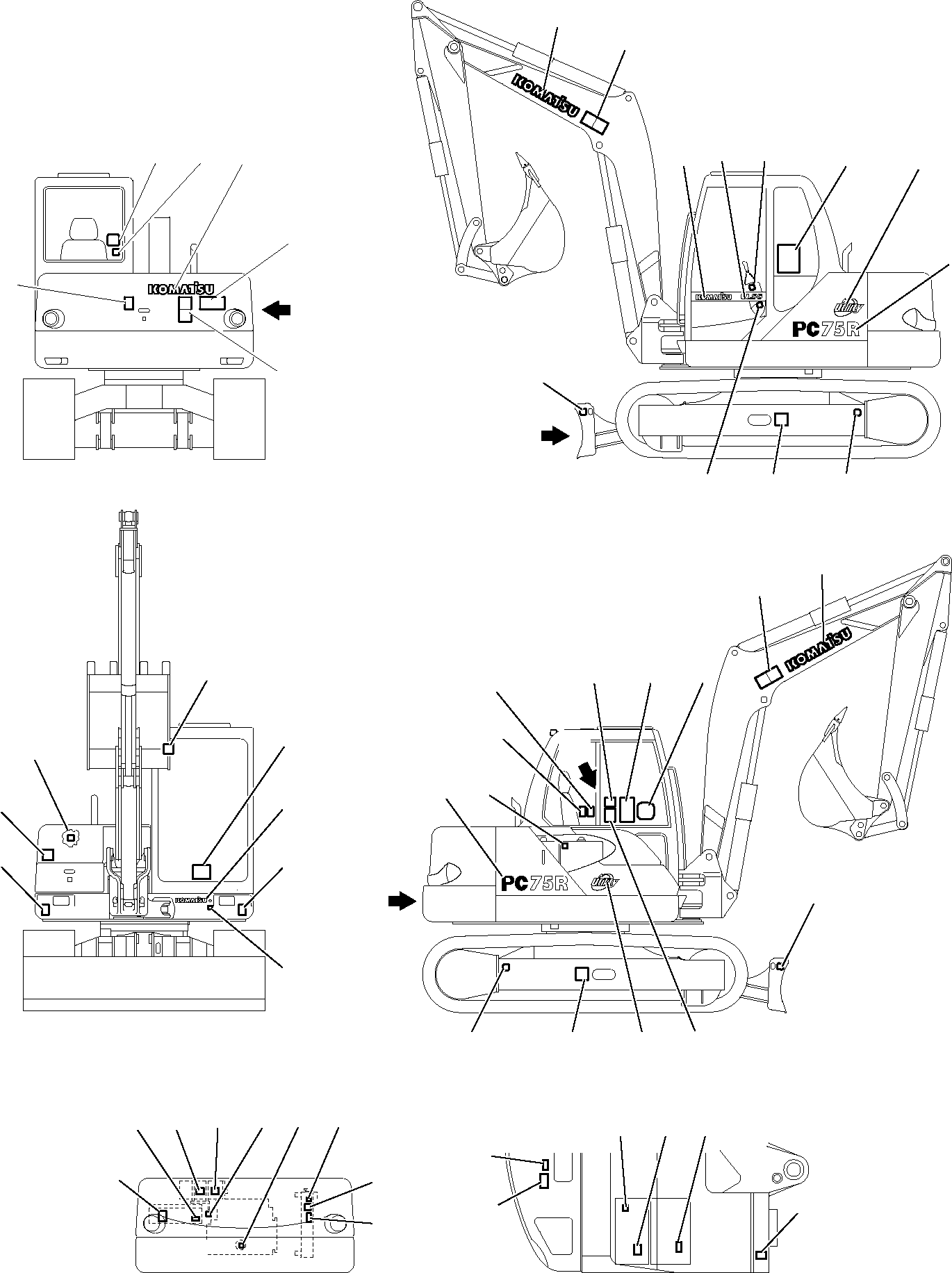KIT, BASIC STICKER 22E-98-11700 KOMATSU