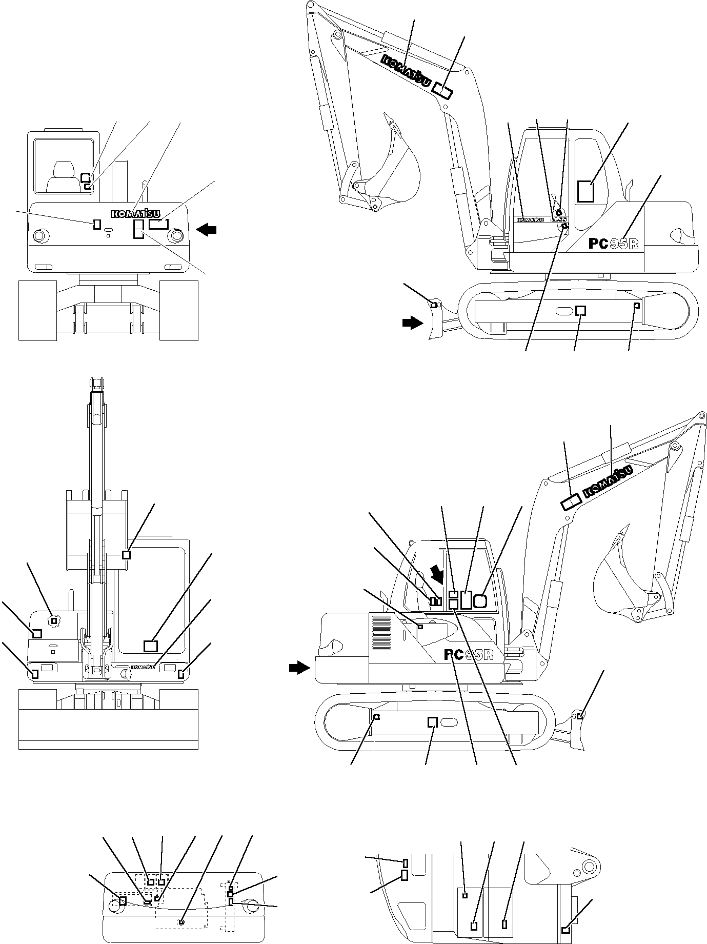 KIT, BASIC STICKER 21D-98-12800 KOMATSU