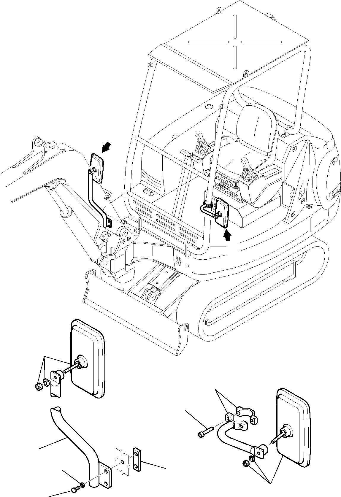 SUPPORT, FRONT, L.H. 3F1045059 KOMATSU