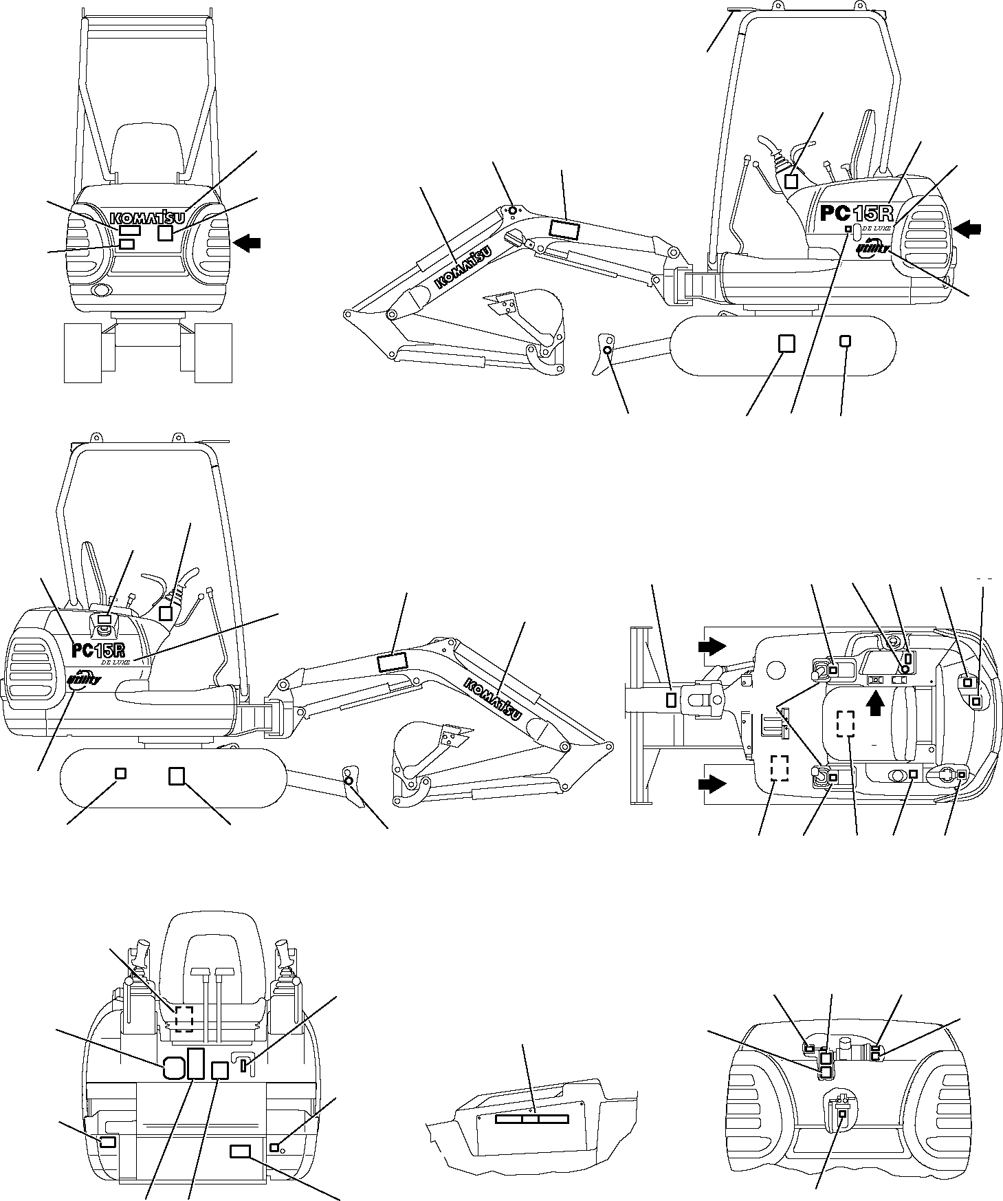 MARK PLATE, OPERATING, RAISING CAPACITY 3F07B2632 KOMATSU