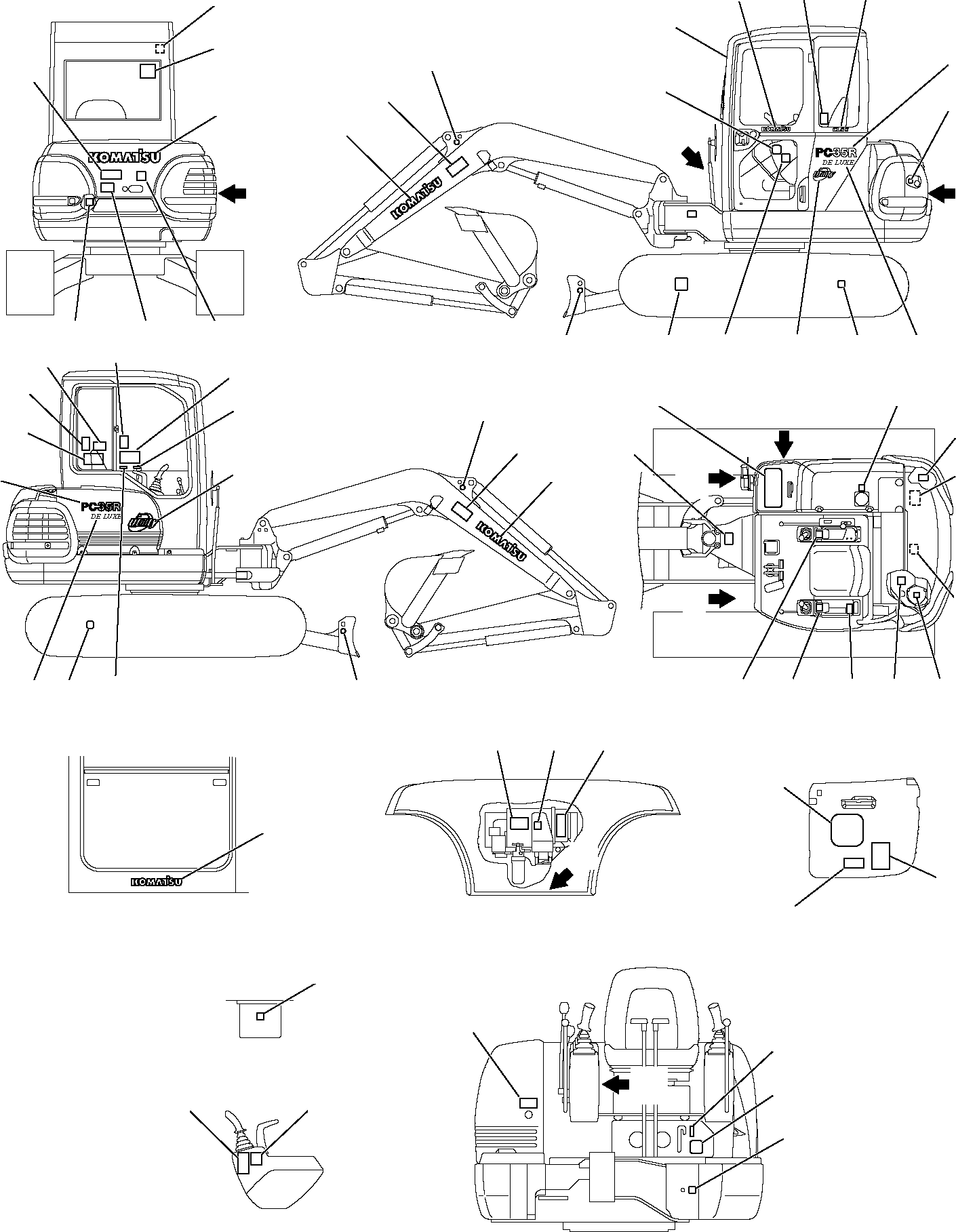 MARK PLATE, PC35R 3F30B2613 KOMATSU
