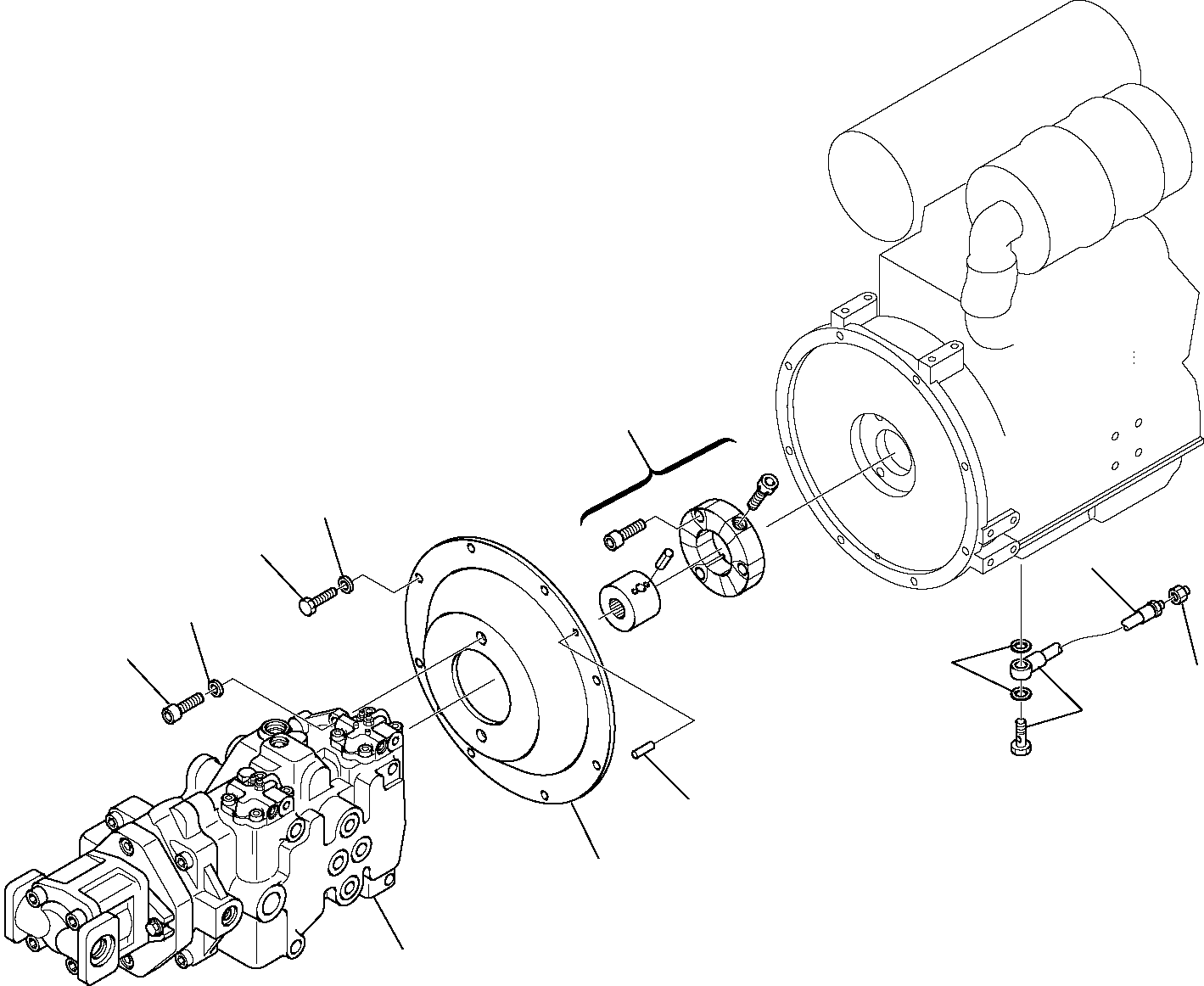 HYDRAULIC PUMP, ASSY. (HIGH-FLOW) (720-2T-00013) KOMATSU