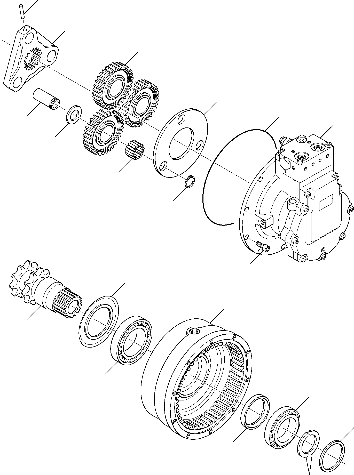 TRAVEL MOTOR, ASSY. FUPMV2B4528BAS24 KOMATSU