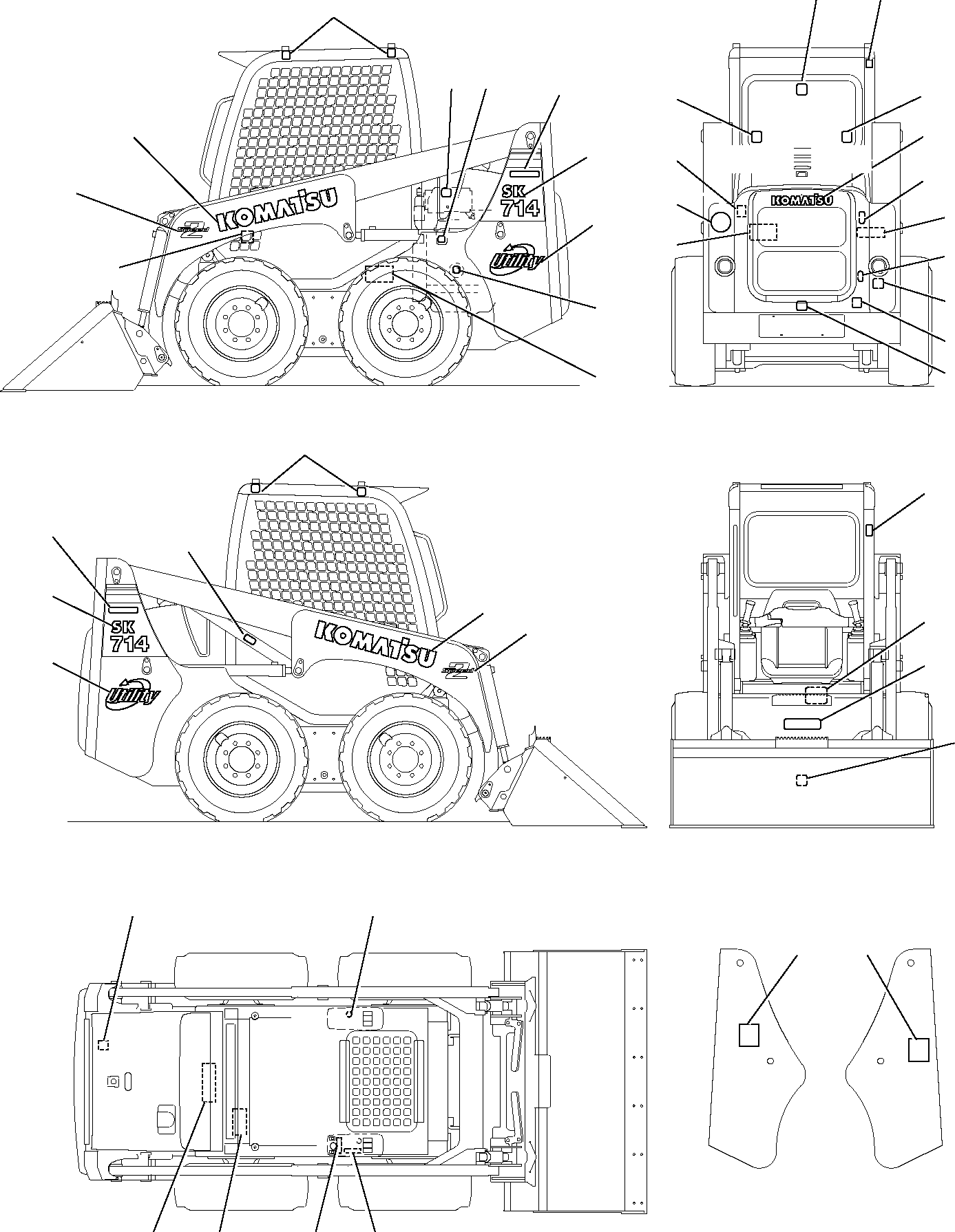 PLATE, HYDRAULIC OIL LEVEL 37A-98-12290 KOMATSU