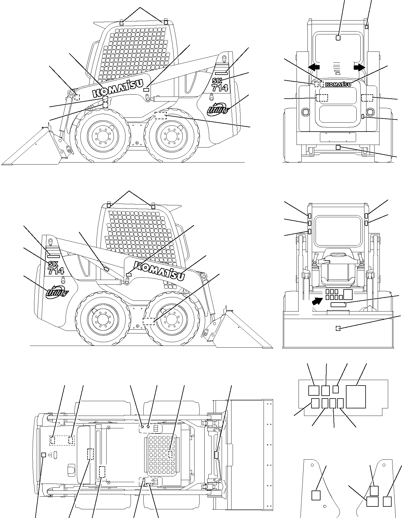 PLATE, DANGER, GAS BATTERY 312314664 KOMATSU