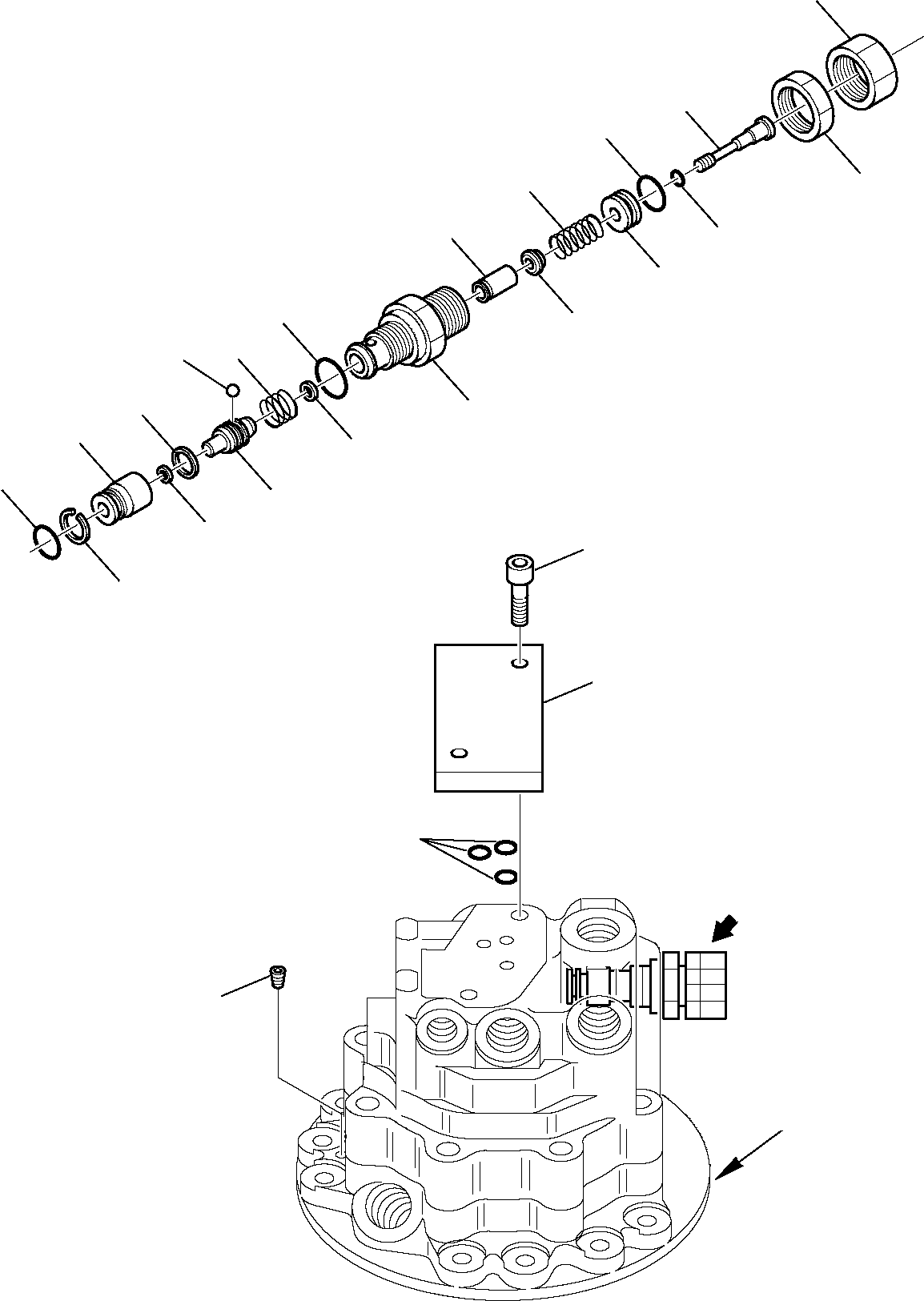 SWING MOTOR, ASSY. (708-7S-00220) KOMATSU