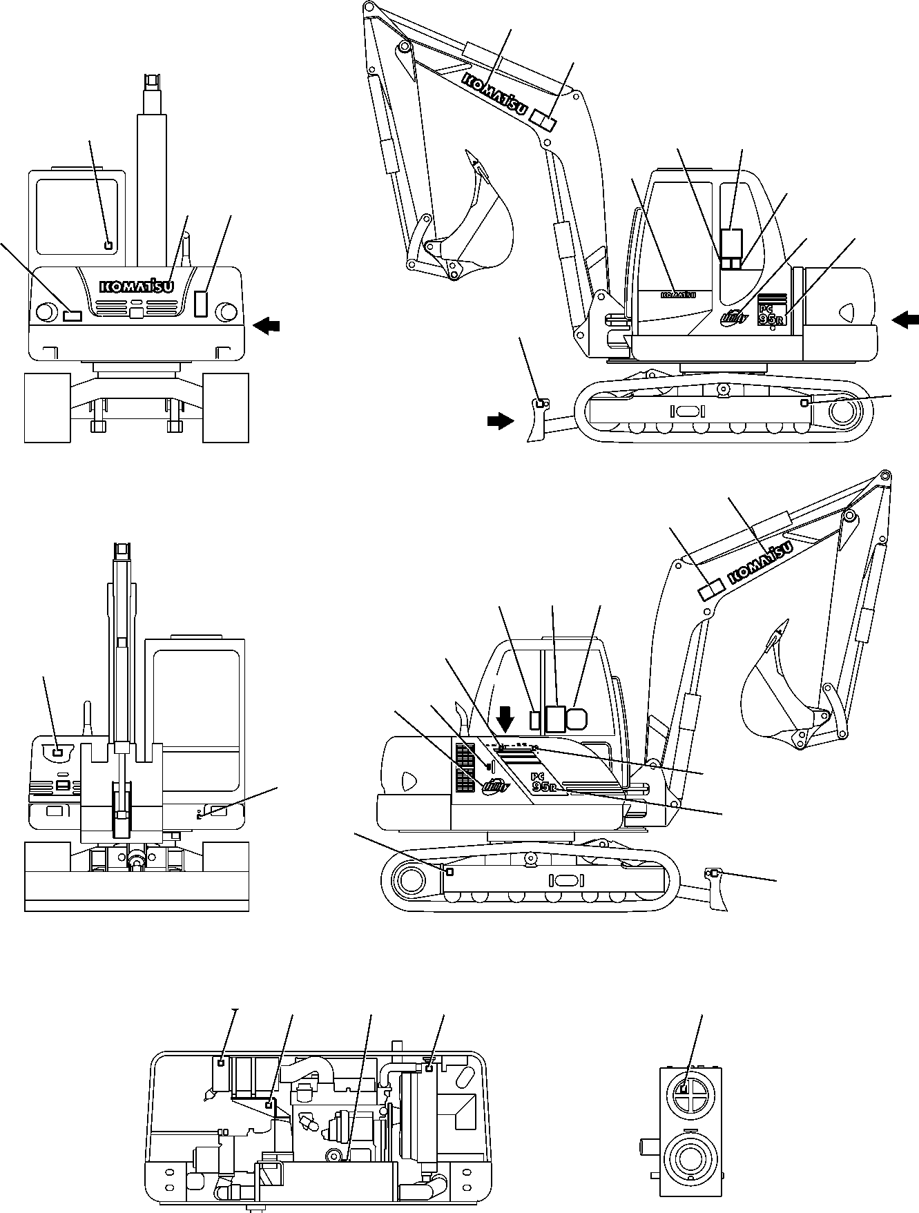 DECAL, SYMBOL, RADIATOR CAP 21D-98-11150 KOMATSU