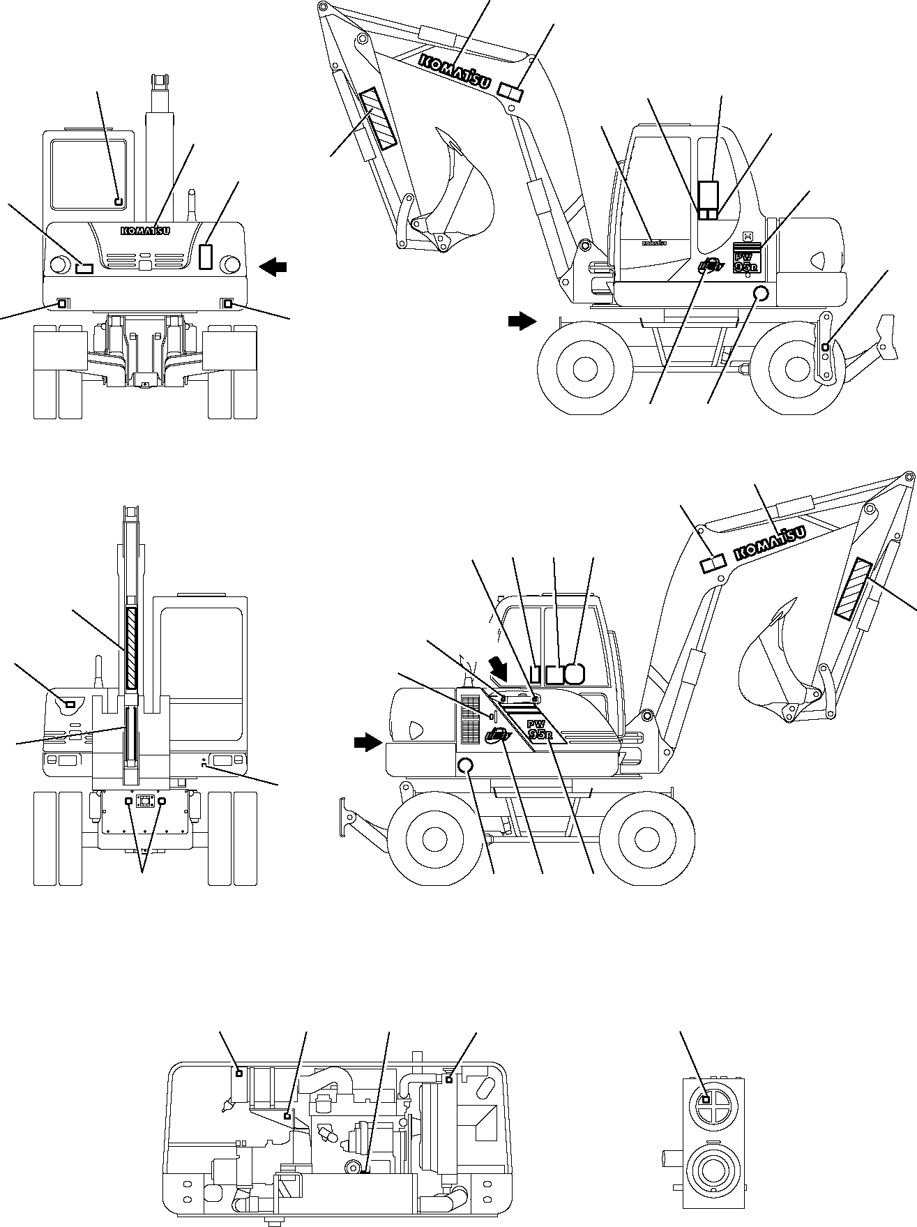 MARK PLATE, LPA 78 22E-98-11340 KOMATSU