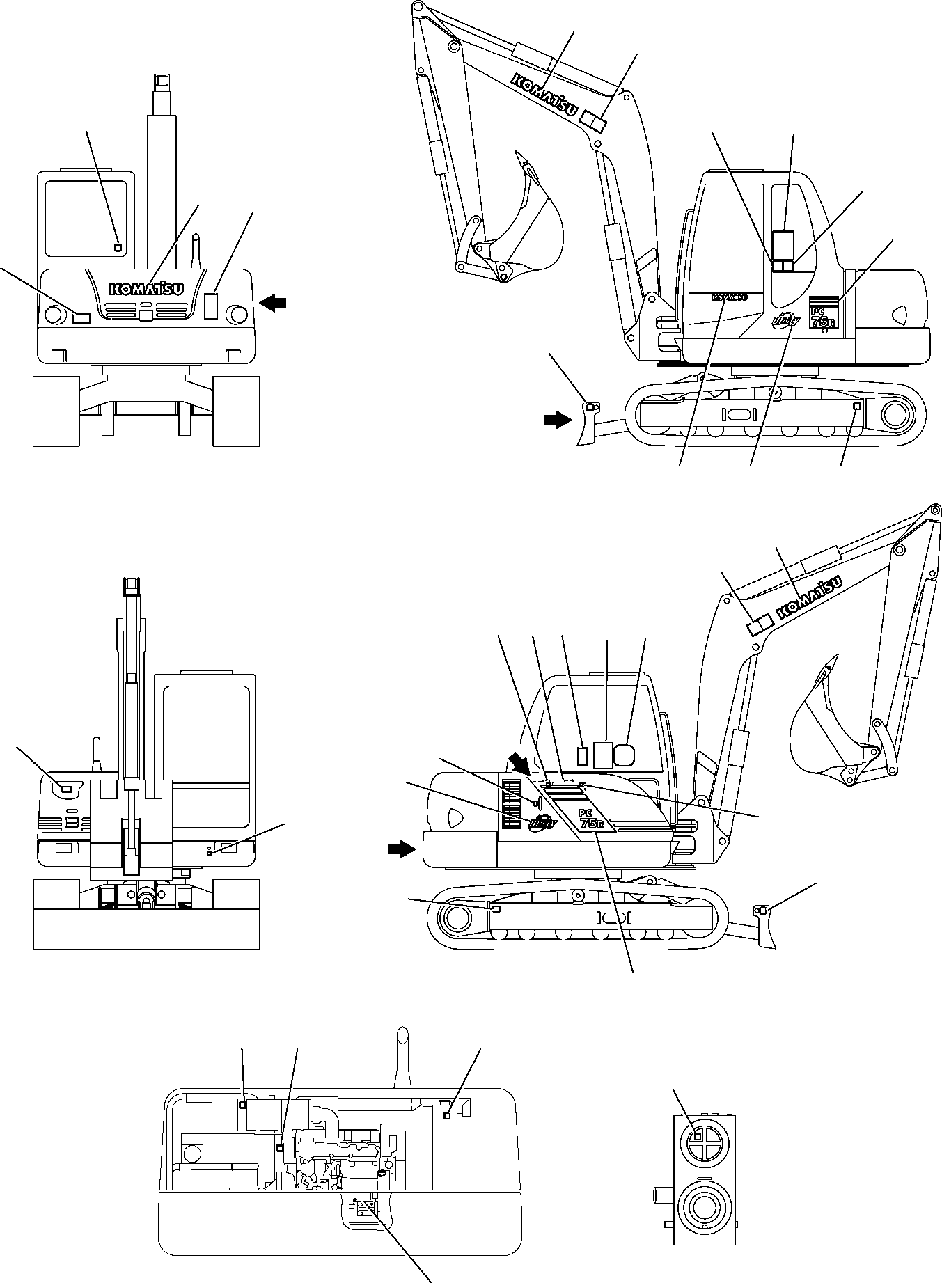 MARK PLATE, LWA 99 -2E-98-11190 KOMATSU