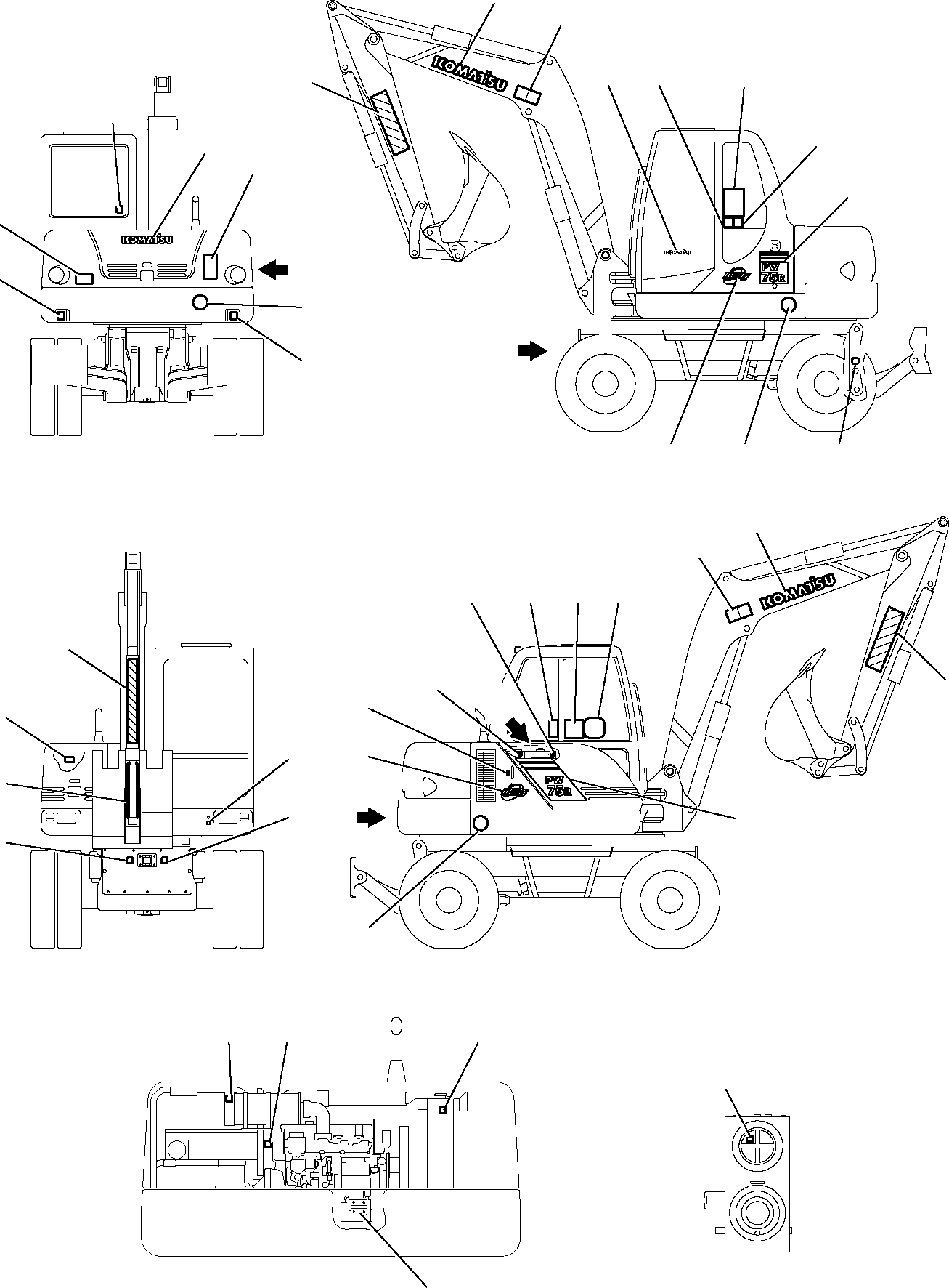 OPERATING PLATE (ONLY WITH EQUIPMENT) 21D-98-11280 KOMATSU
