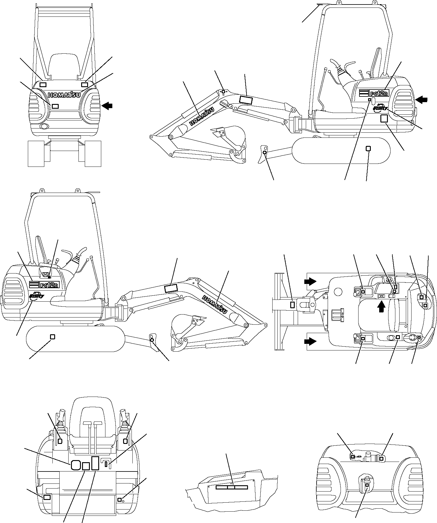 PLATE, OPERATING, BLADE-FUEL CONTROL 3F05B2647 KOMATSU