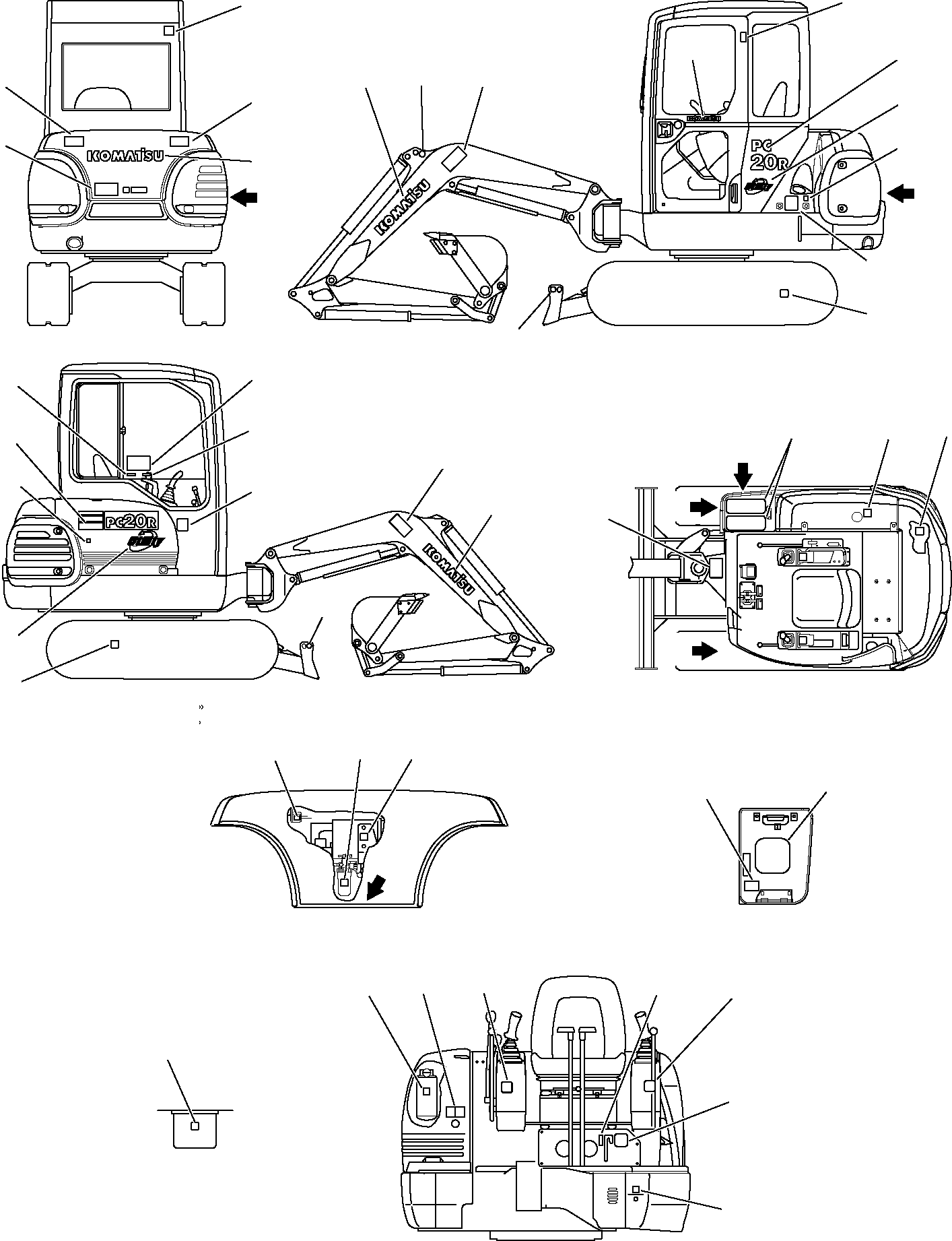 MARK PLATE KIT (PC20) 816200001 KOMATSU