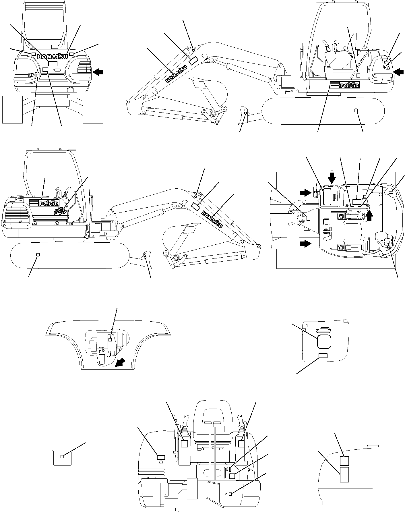 PLATE, READ MANUAL 3F05B2609 KOMATSU