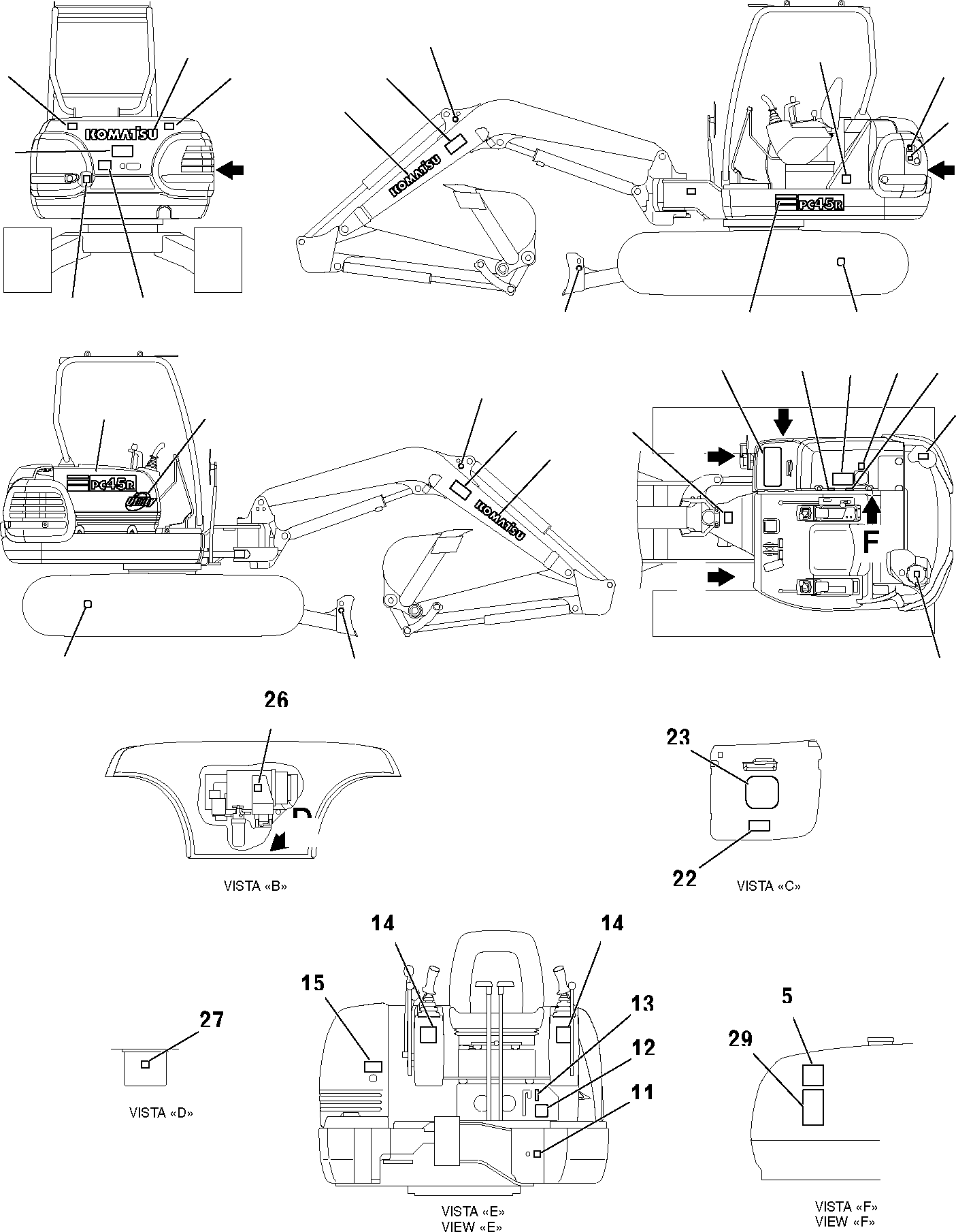 MARK PLATE KIT 816200011 KOMATSU