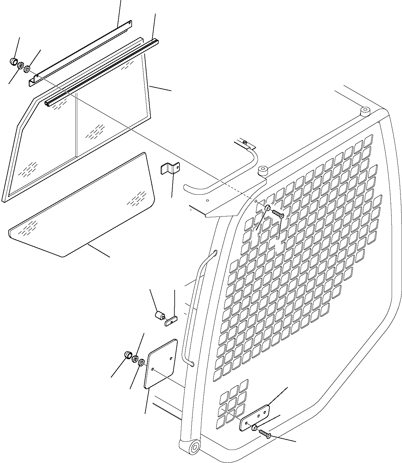 WINDOW, L.H., ASSEMBLY 37A-54-15610 KOMATSU