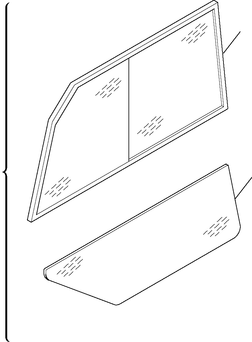 WINDOW, ASSY. 37A-54-15600 KOMATSU