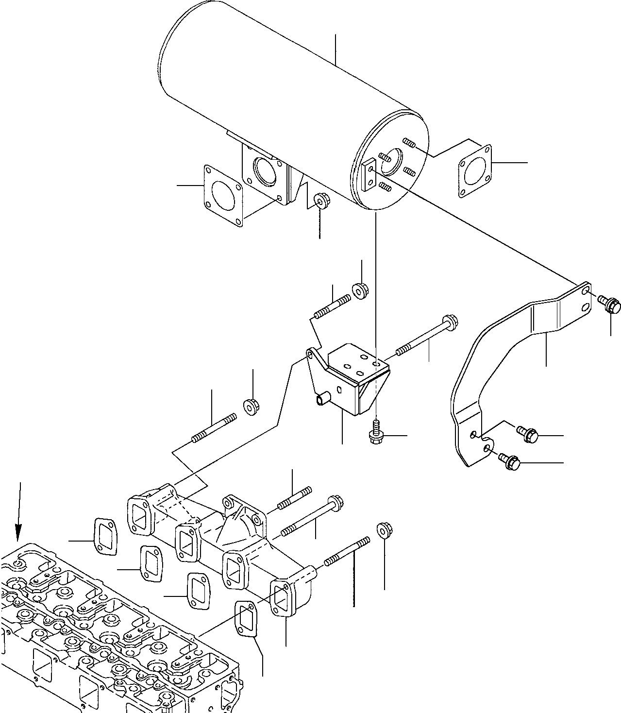MANIFOLD, EXHAUST YM123911-13101 KOMATSU