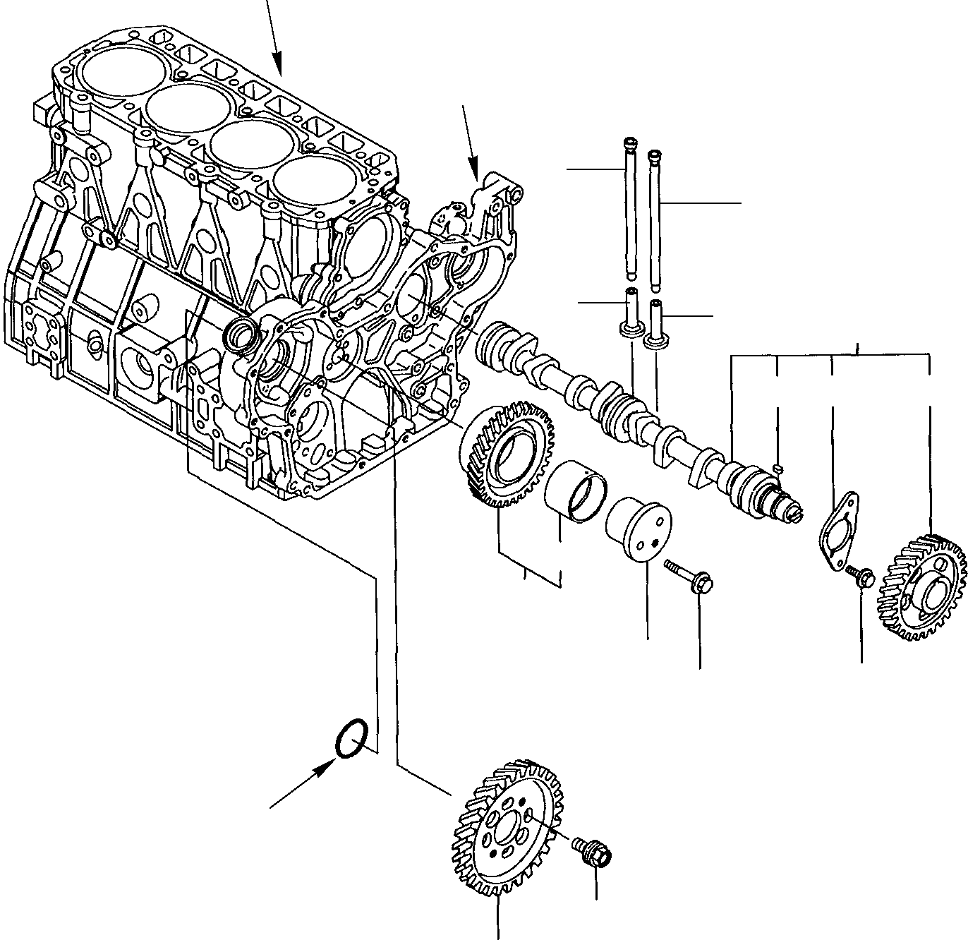 CAMSHAFT ASSY. YM129907-14580 KOMATSU