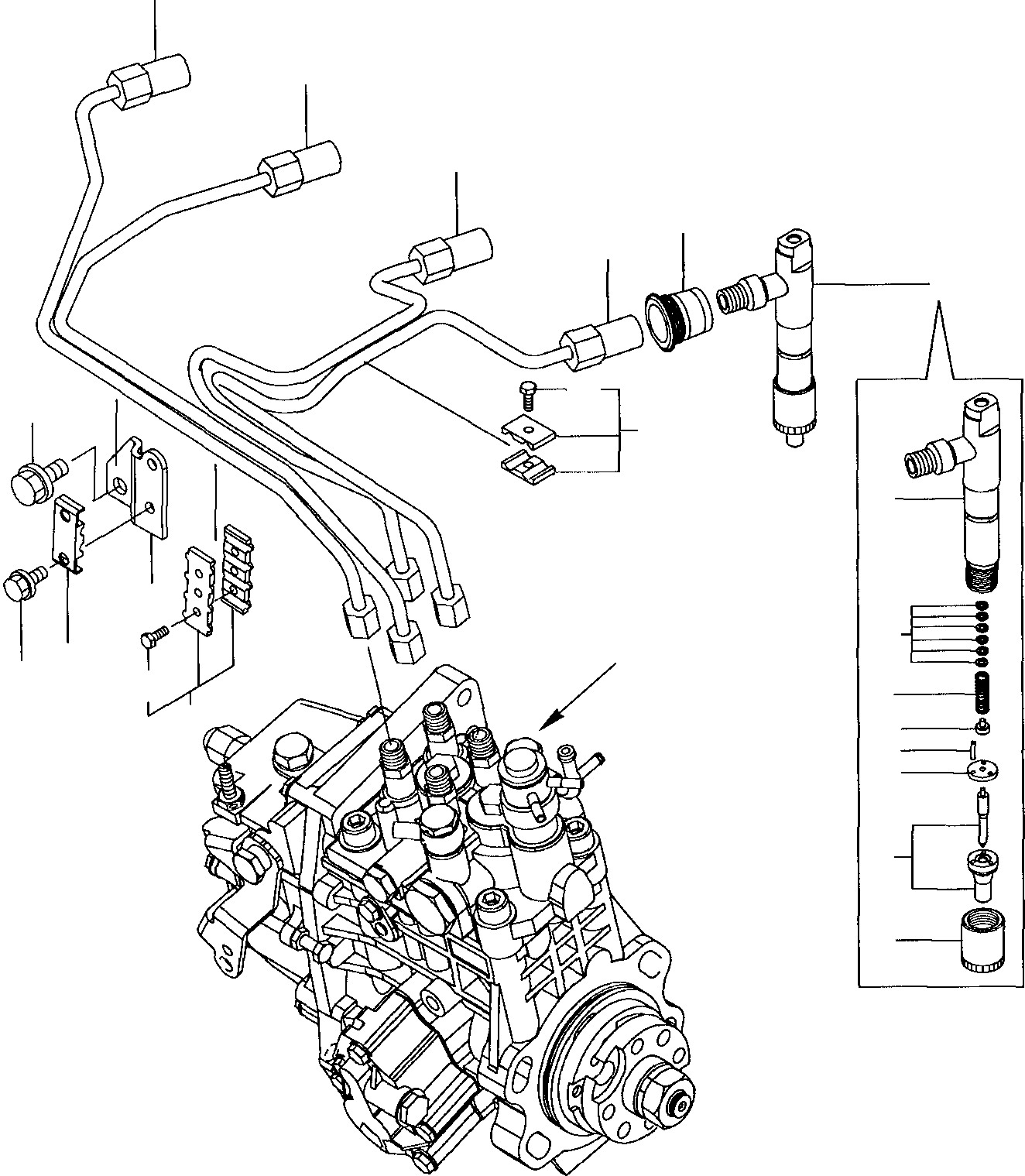 INJECTOR, ASSY. YM729907-53100 KOMATSU